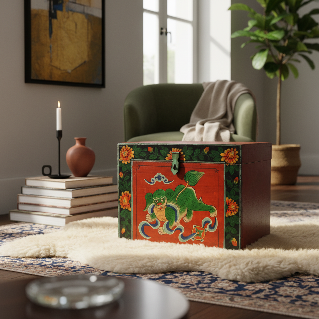 BAULE MONGOLIA DECORO LEONCANE