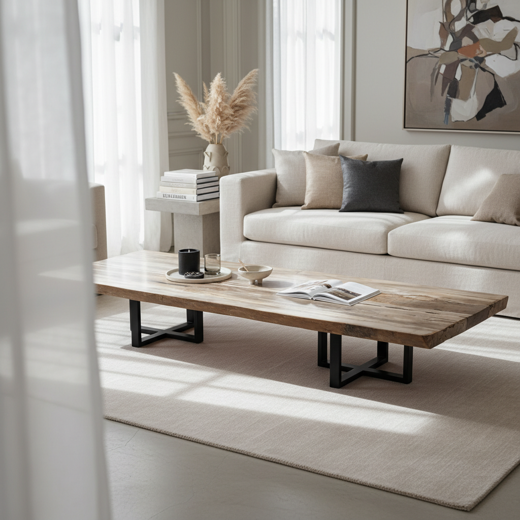 Lastra per tavolo in legno pietrificato - 55331