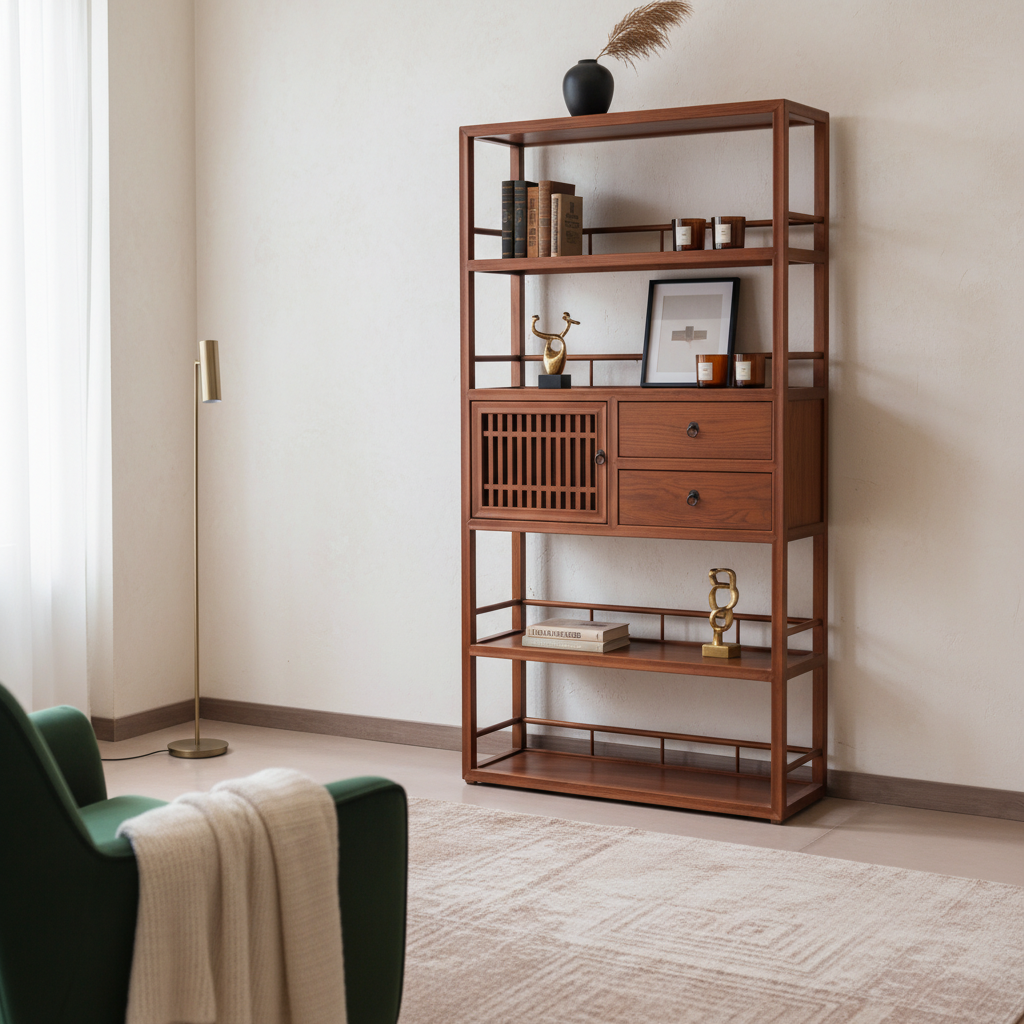 LIBRERIA CINESE OLMO NATURALE