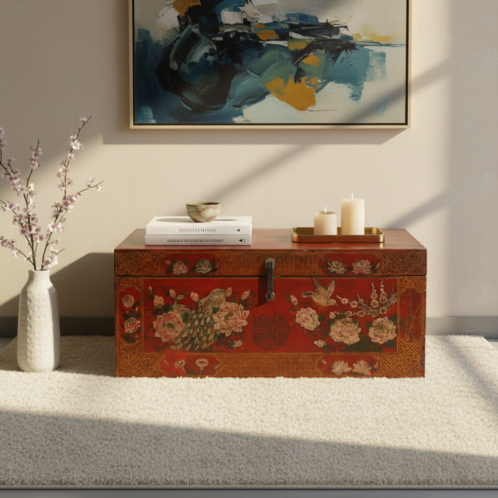 BAULE MONGOLO DECORATO