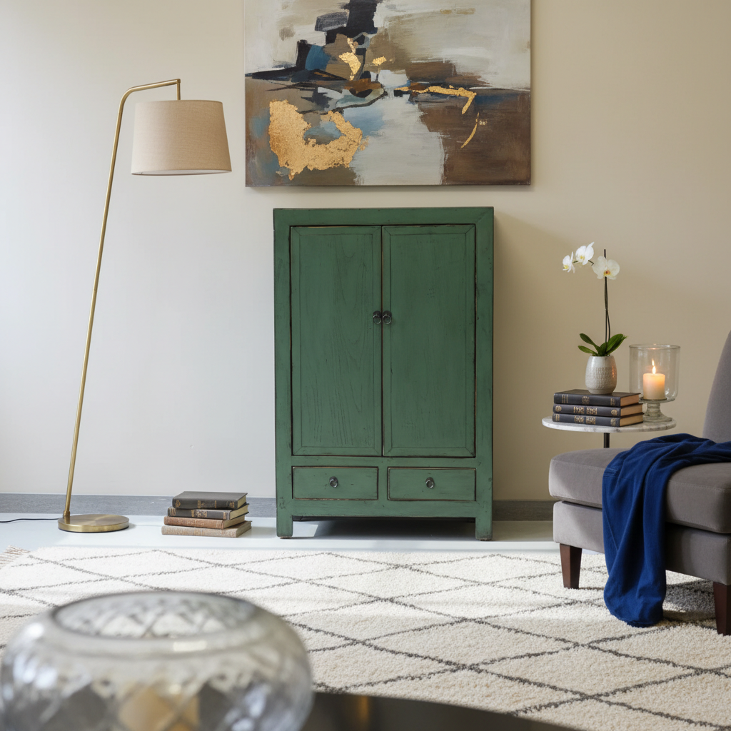 ARMADIETTO LACCATO 2 ANTE 2 CASSETTI