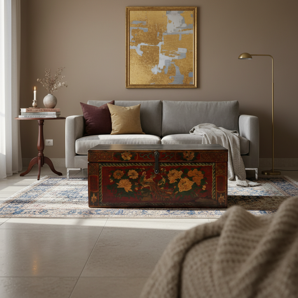 BAULE MONGOLIA DECORO FIORI