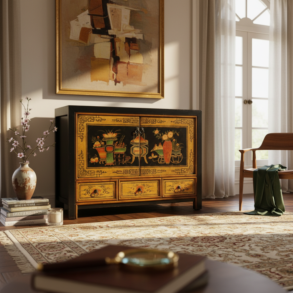 MADIA CINESE DEL GANZU DECORATA