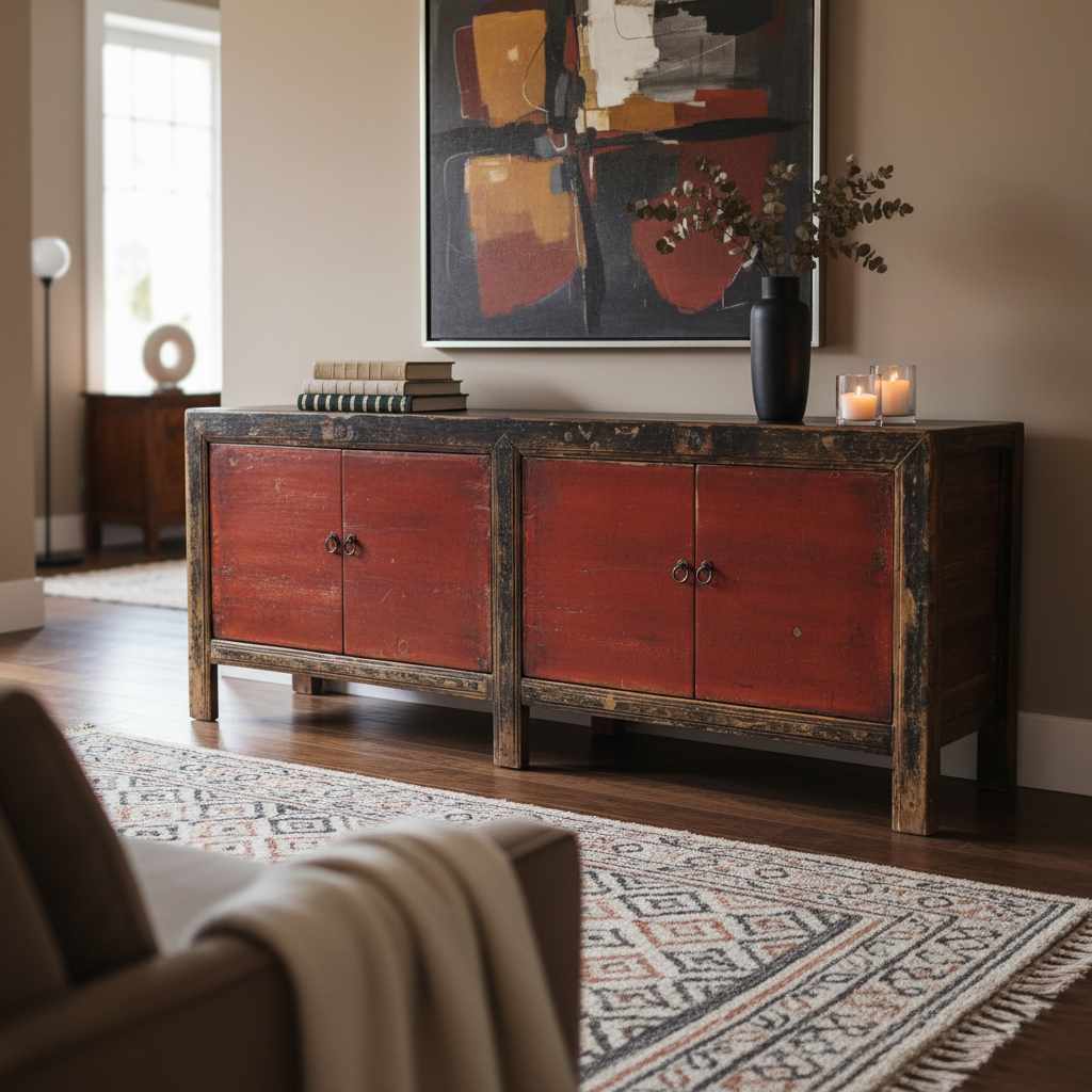 MADIA MONGOLIA 2 PANNELLI LACCA ROSSA