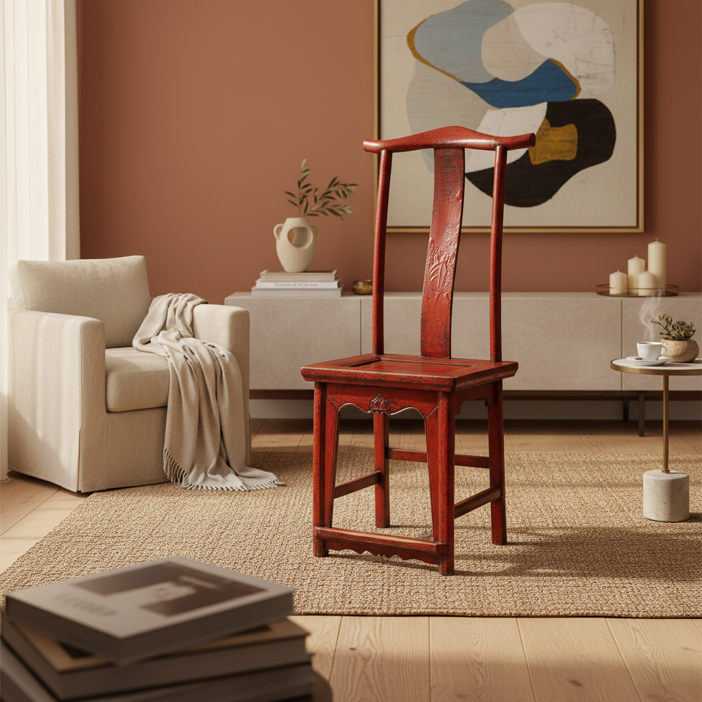 SEDIA DELLO SHANXI LACCA ROSSA