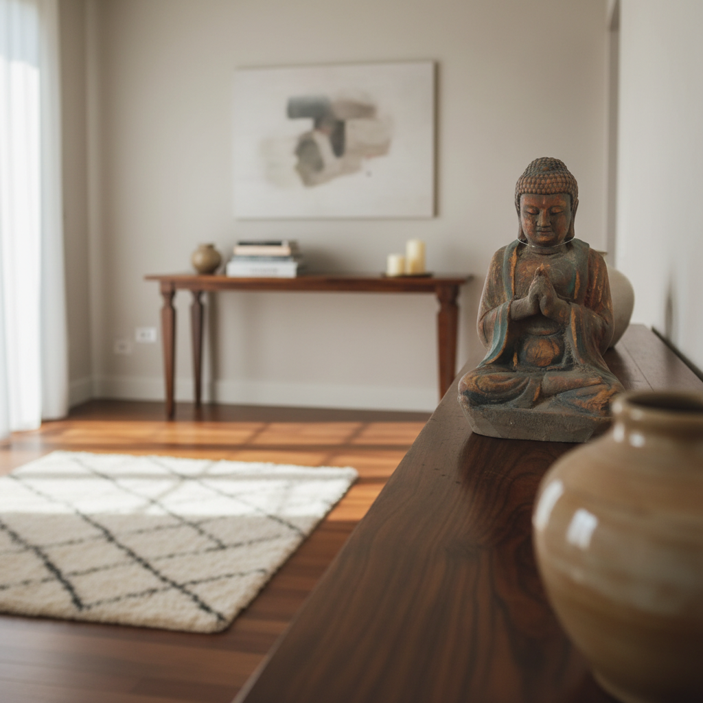 STATUETTA LIGNEA CINESE BUDDHA