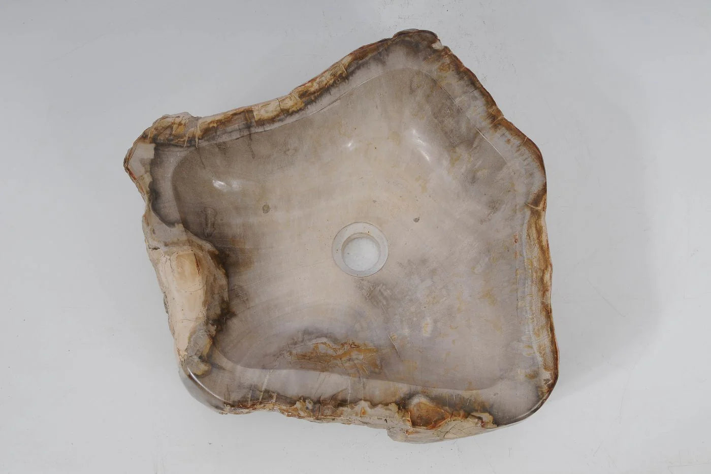 Lavabo da appoggio in legno fossile - 53406