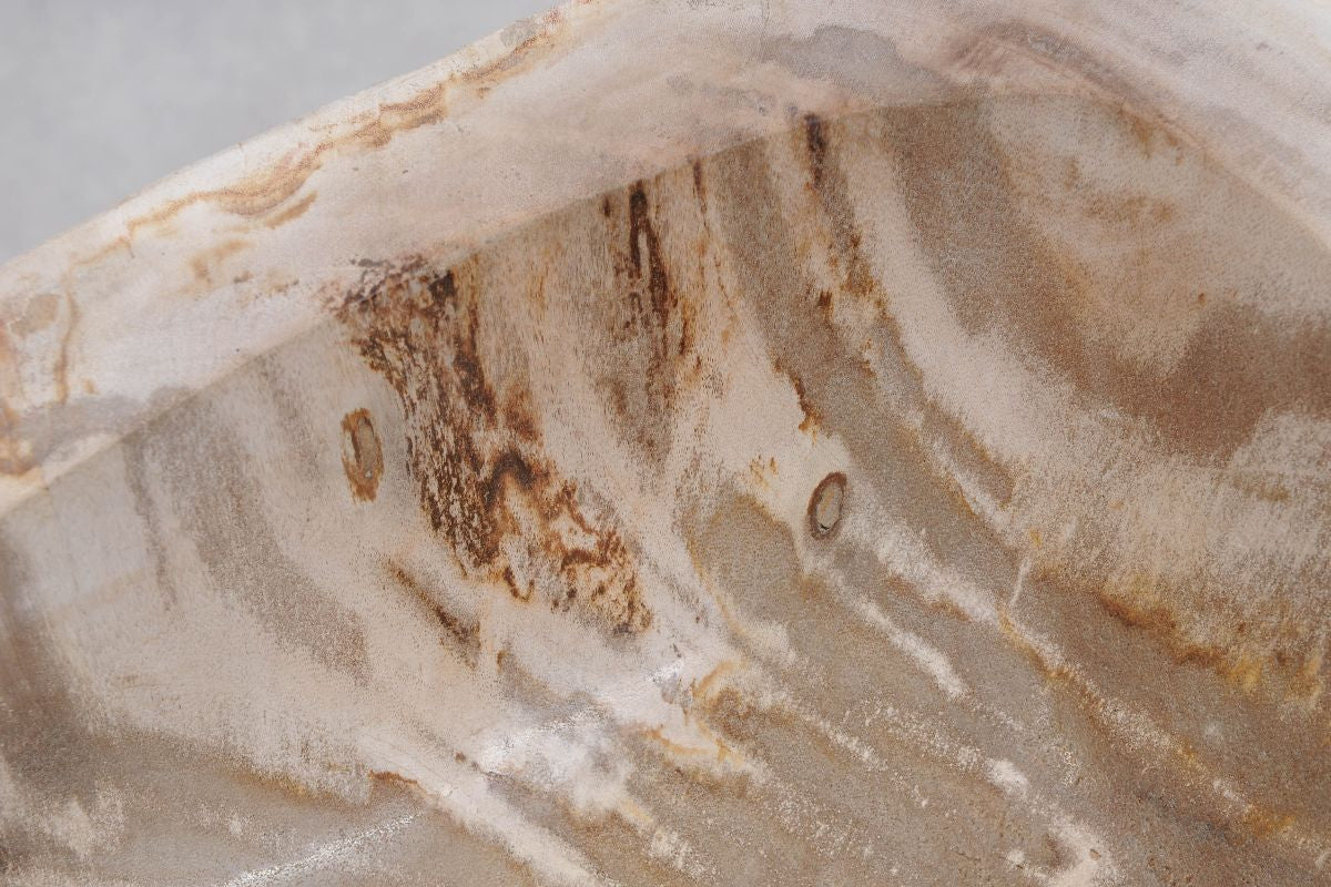 Lavabo da appoggio in legno fossile - 50221