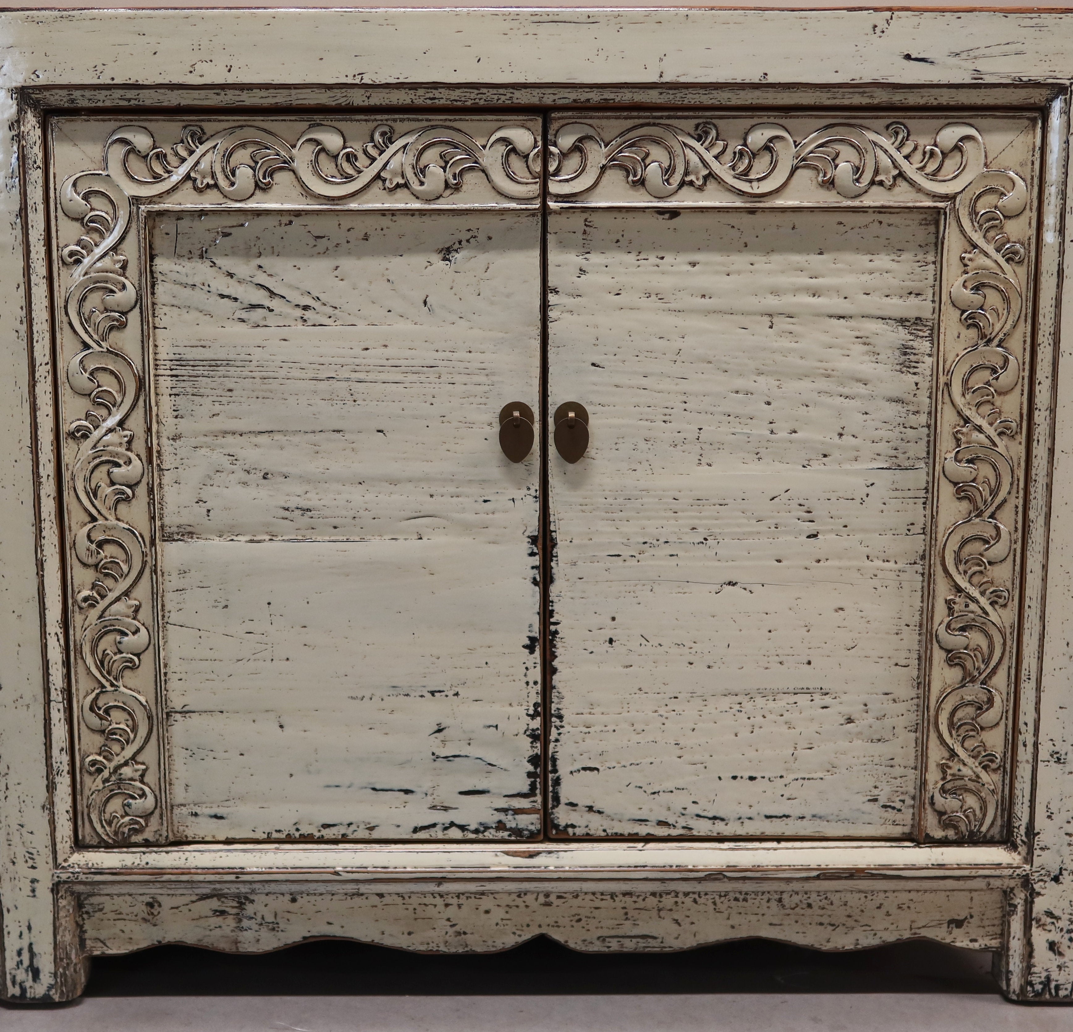 MADIA CINESE IN LACCA BIANCO AVORIO