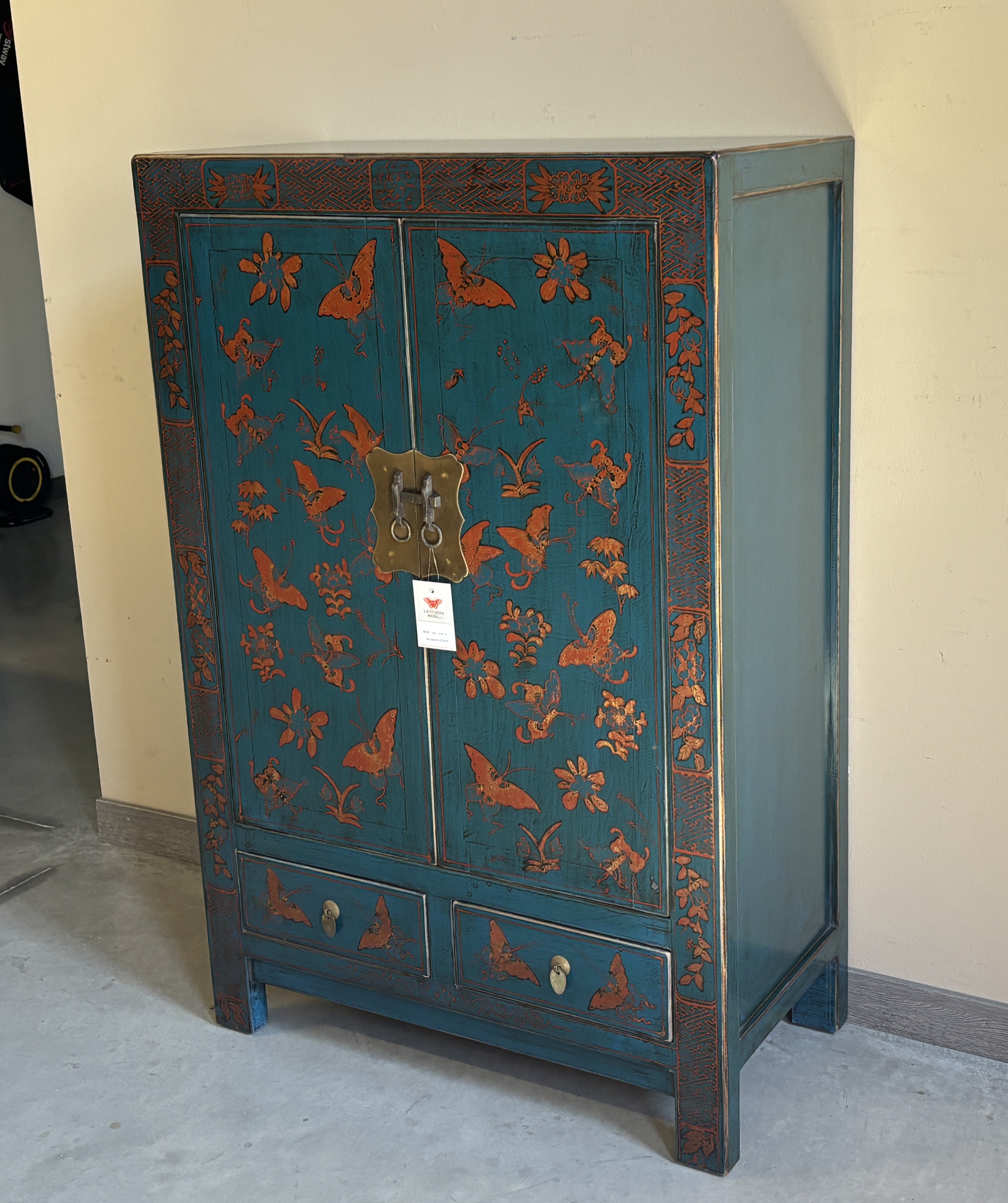 ARMADIETTO CINESE SHANXI DECORATO