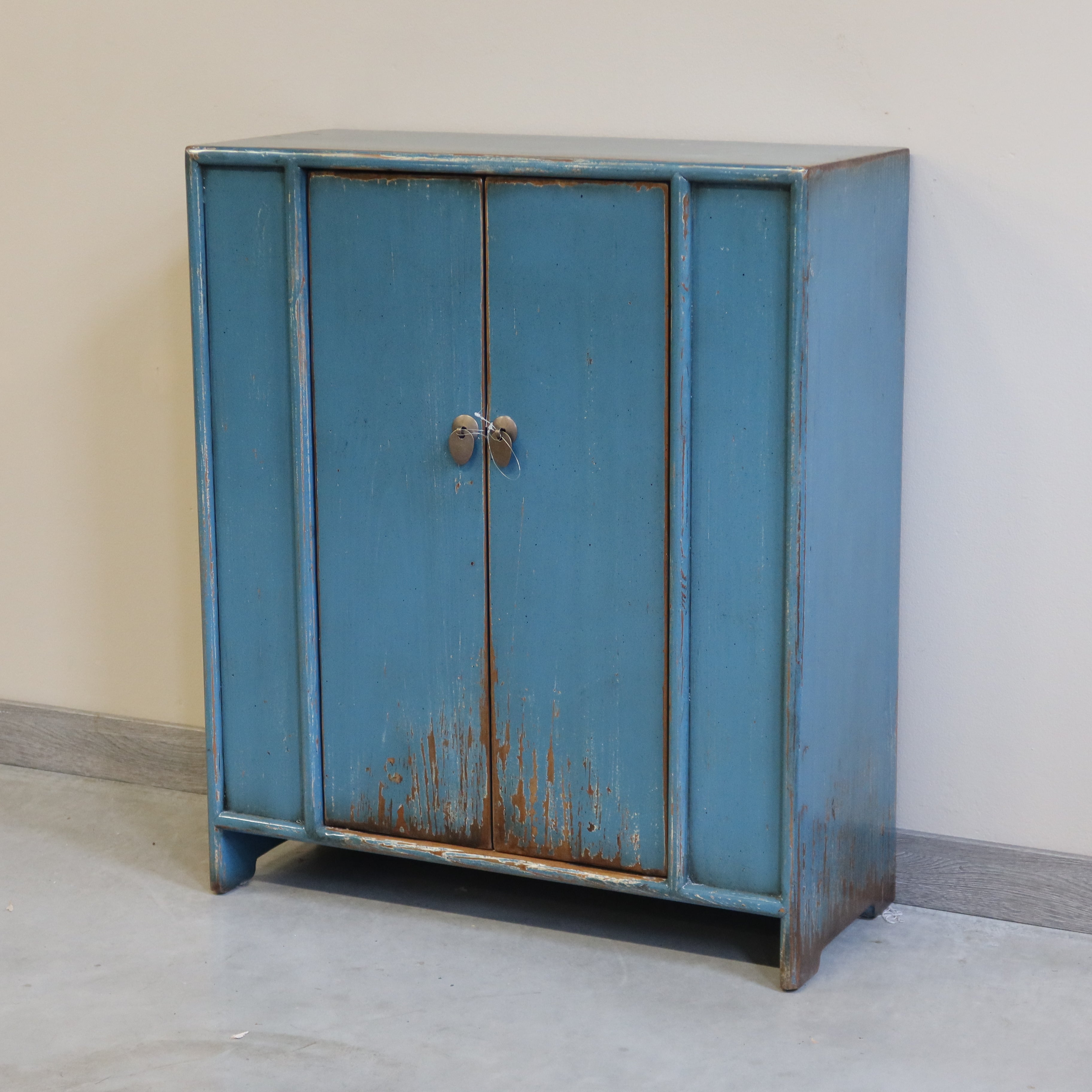 MOBILETTO CINESE LACCA AZZURRA DUE ANTE