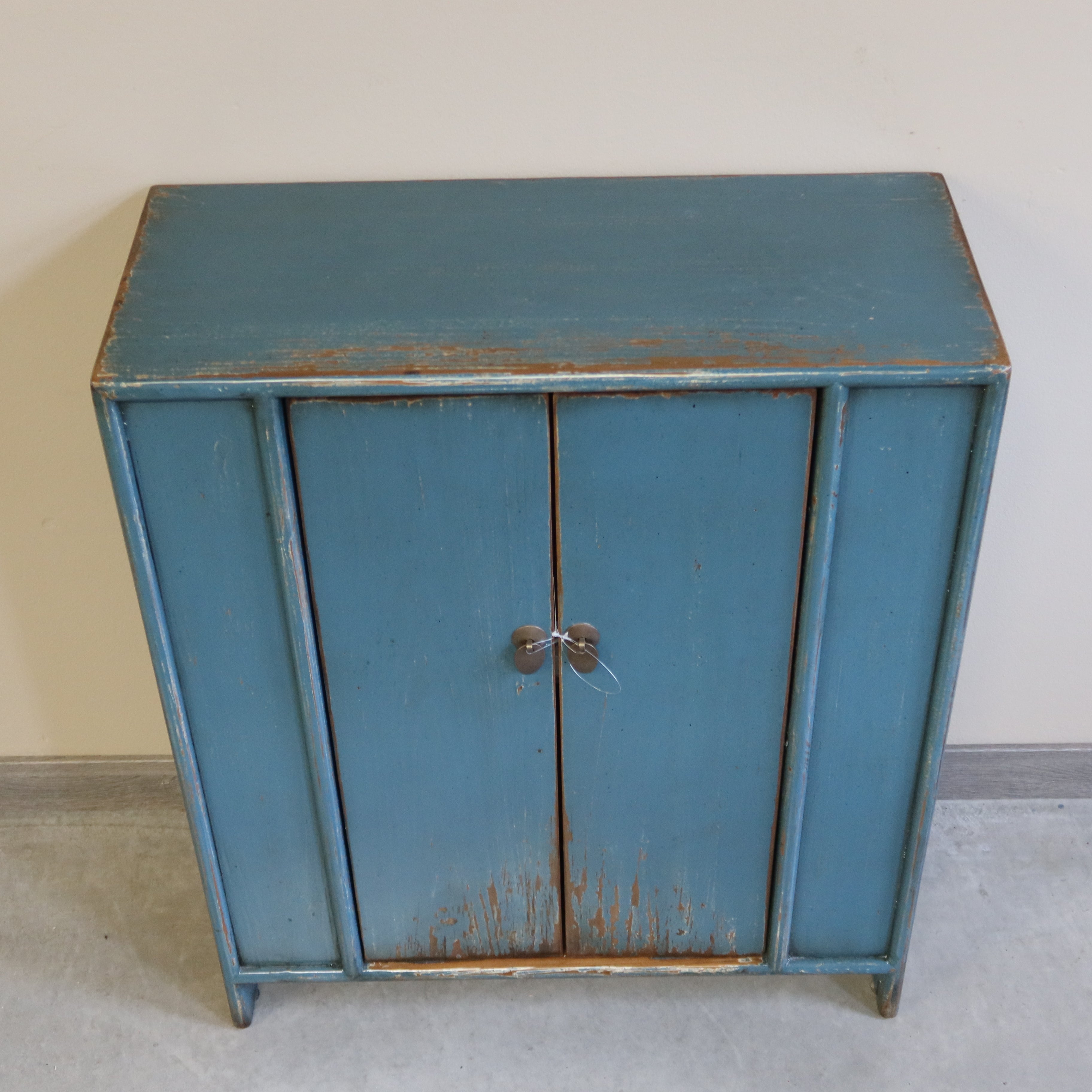 MOBILETTO CINESE LACCA AZZURRA DUE ANTE