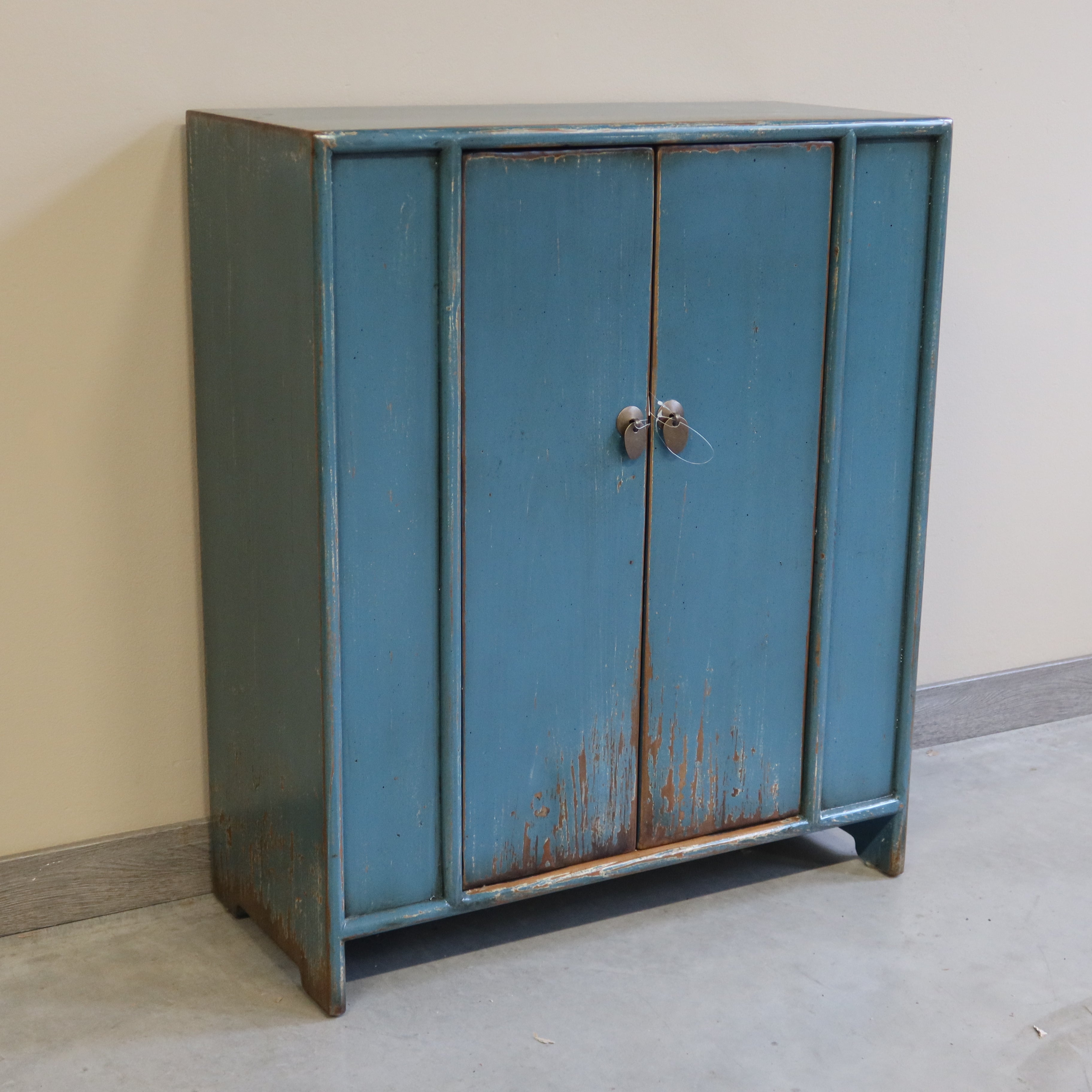 MOBILETTO CINESE LACCA AZZURRA DUE ANTE