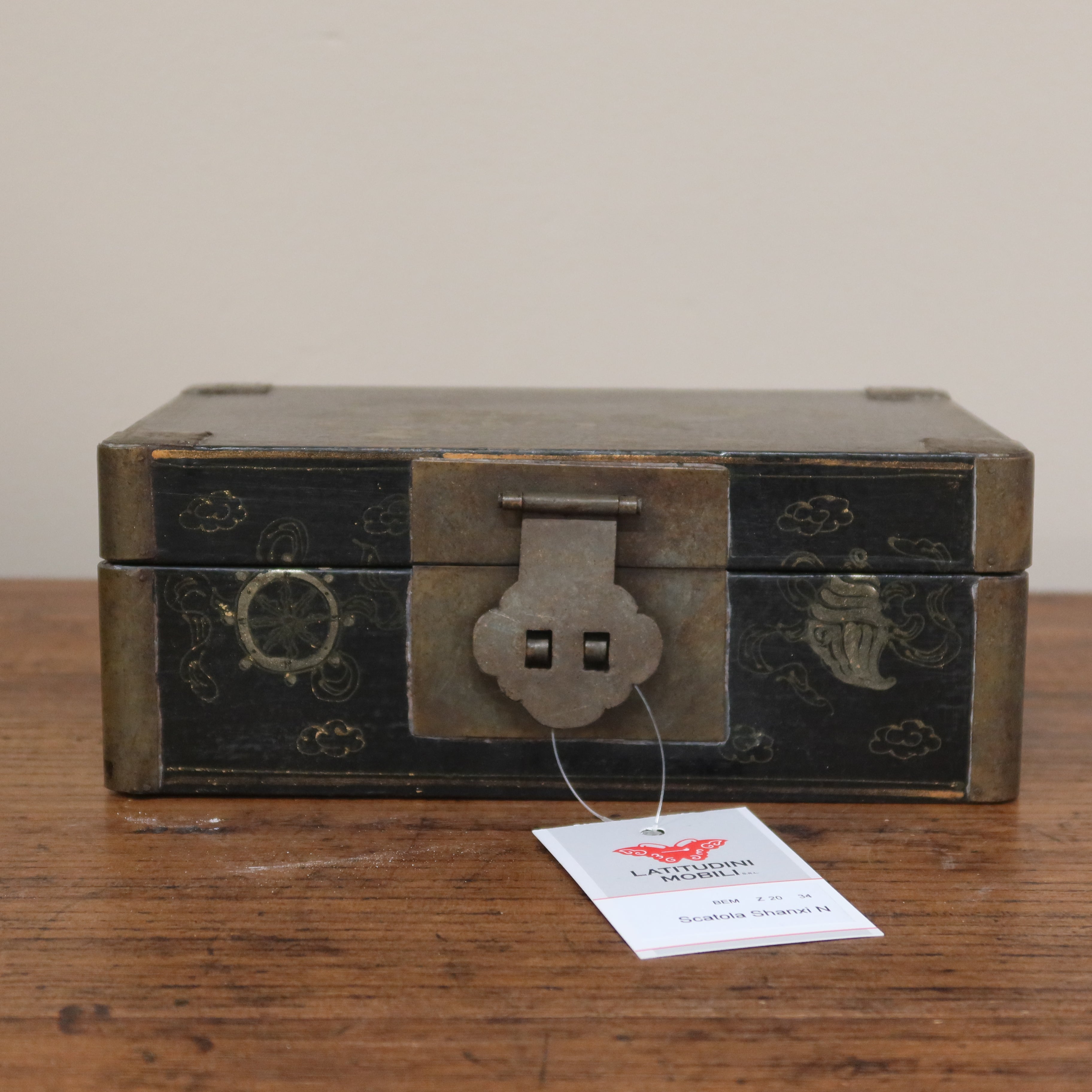 SCATOLA SHANXI NERA DECORATA