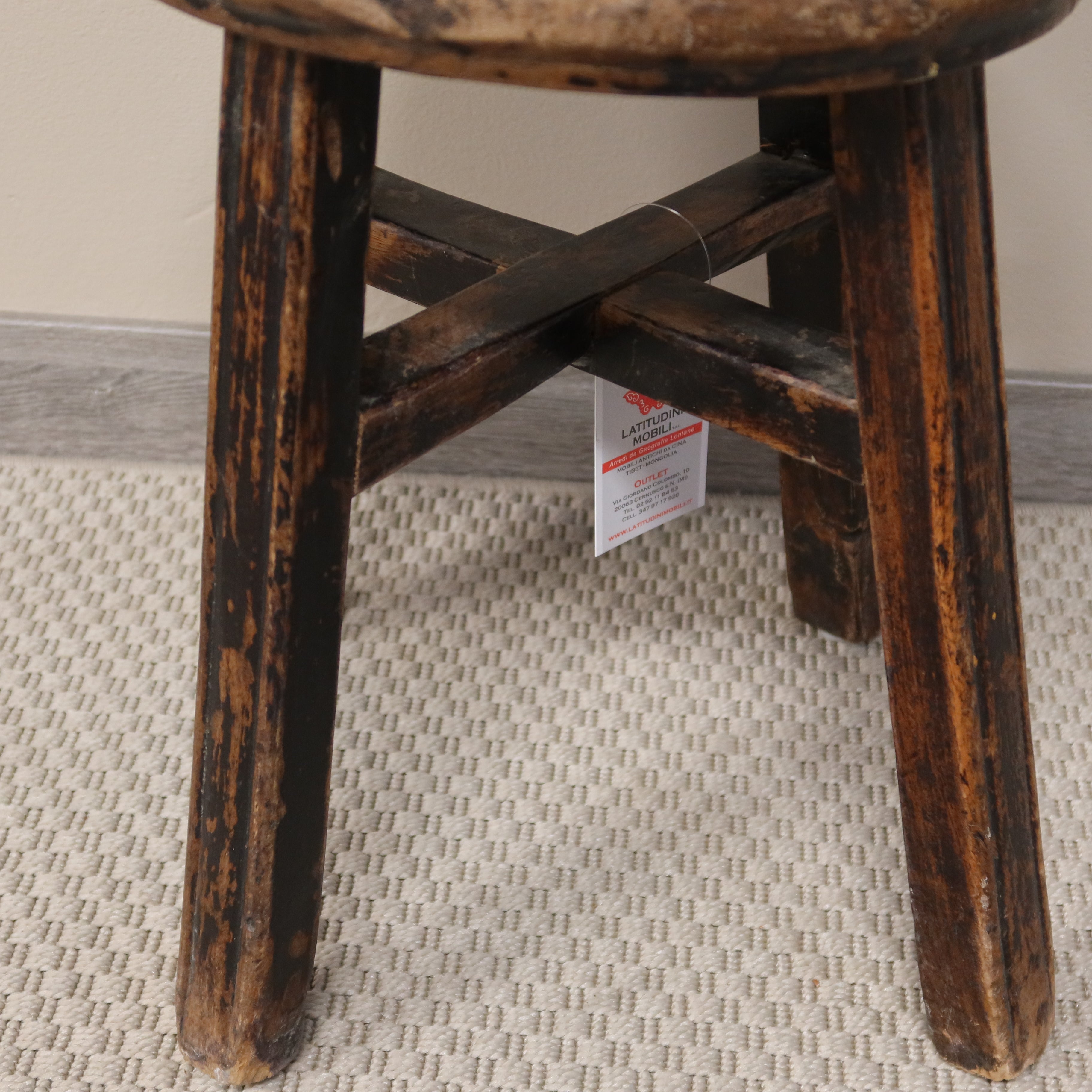 SGABELLINO OLMO CINESE TONDO