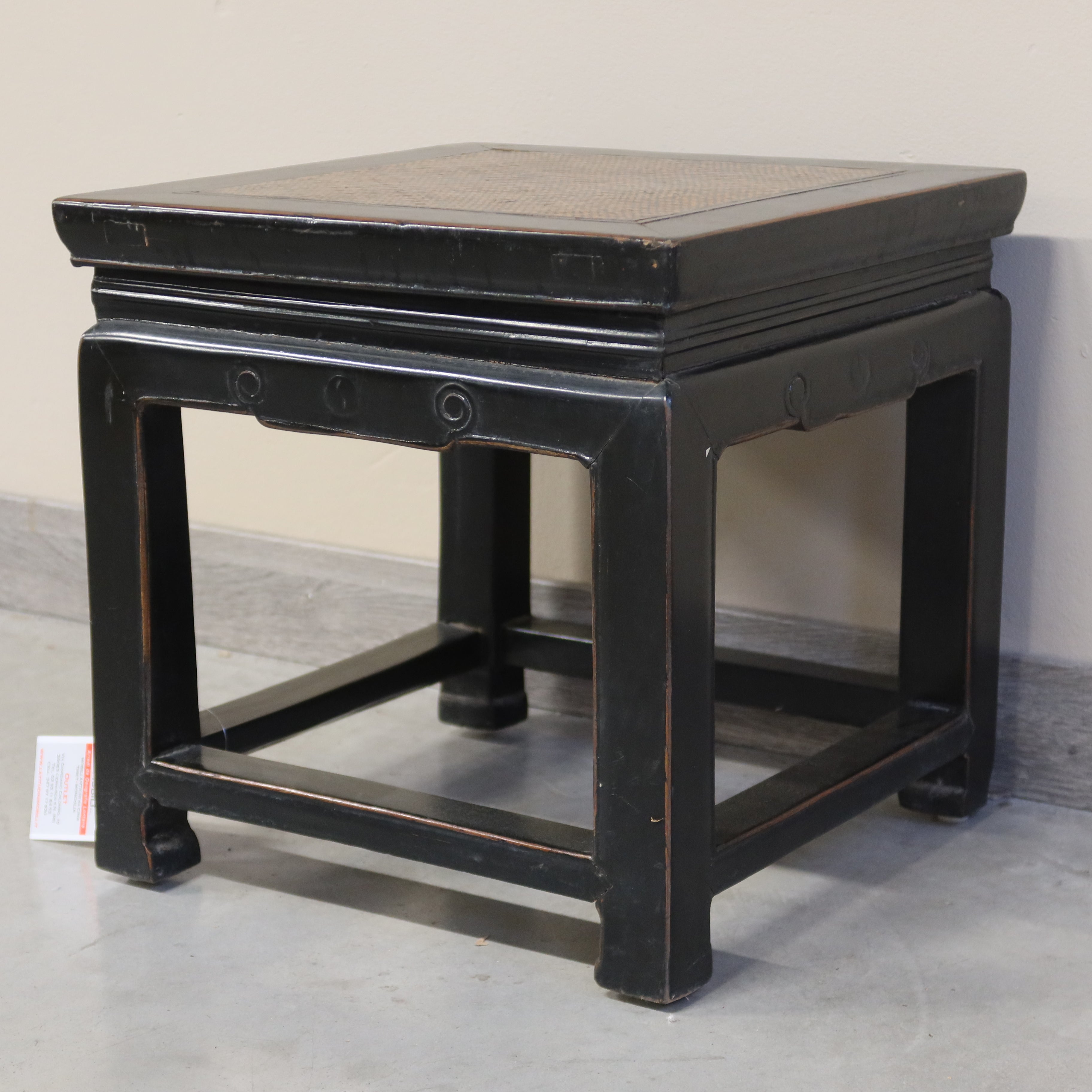 SGABELLO OLMO SCURO PIANO RATTAN