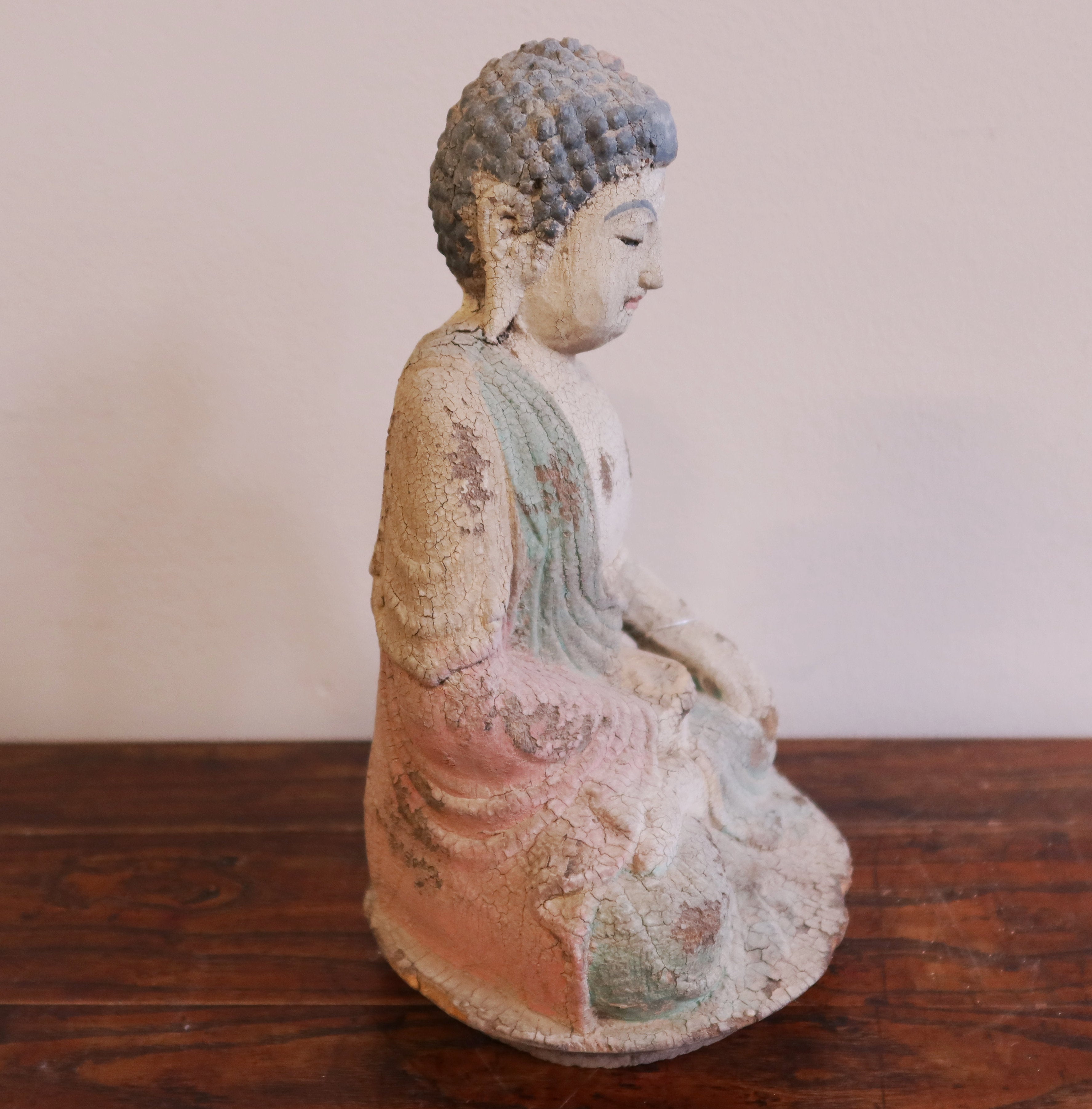 STATUETTA LIGNEA BUDDHISTA