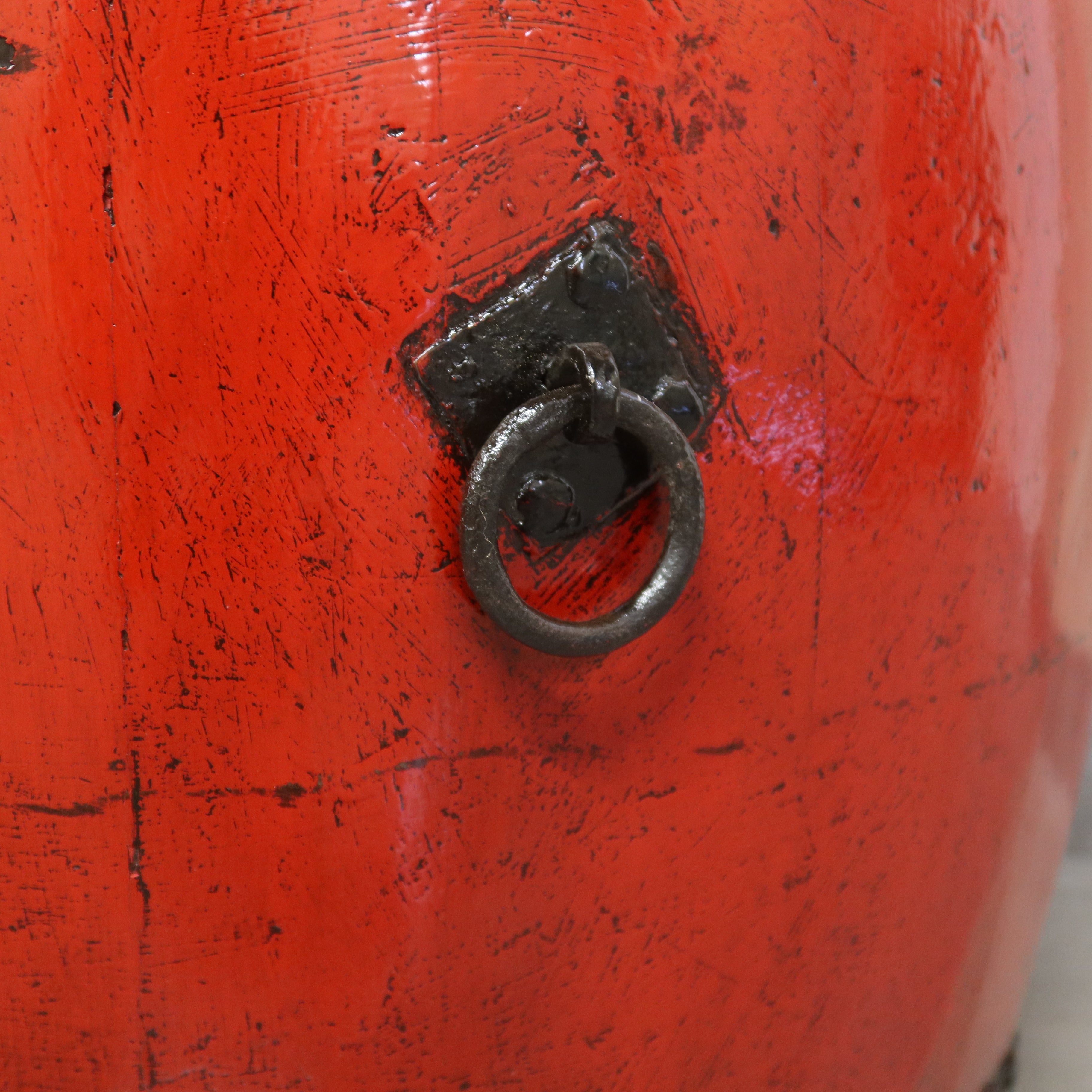 GRANDE TAMBURO CINESE A BOTTE LACCA ROSSA