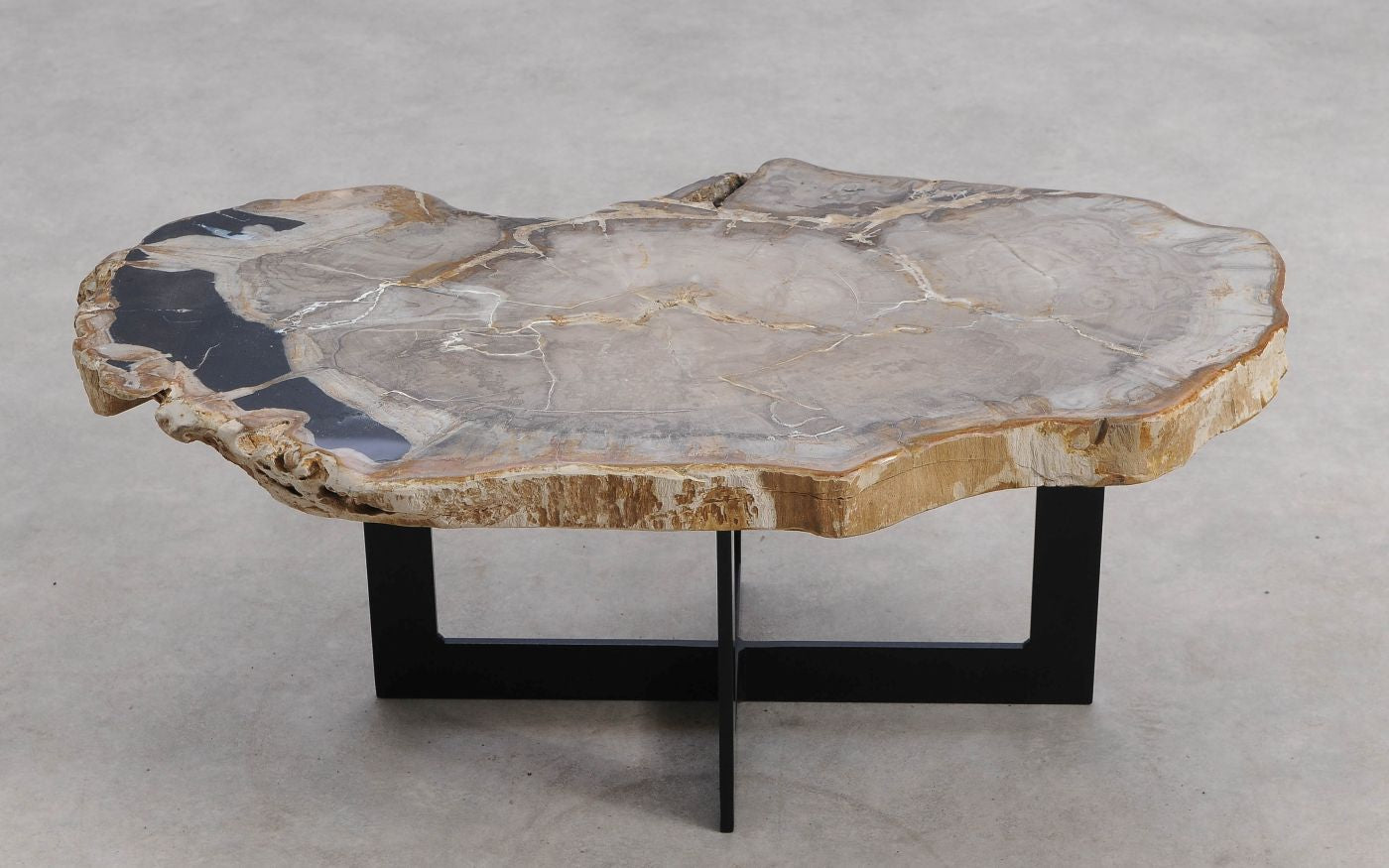 Tavolino in legno pietrificato - 57266