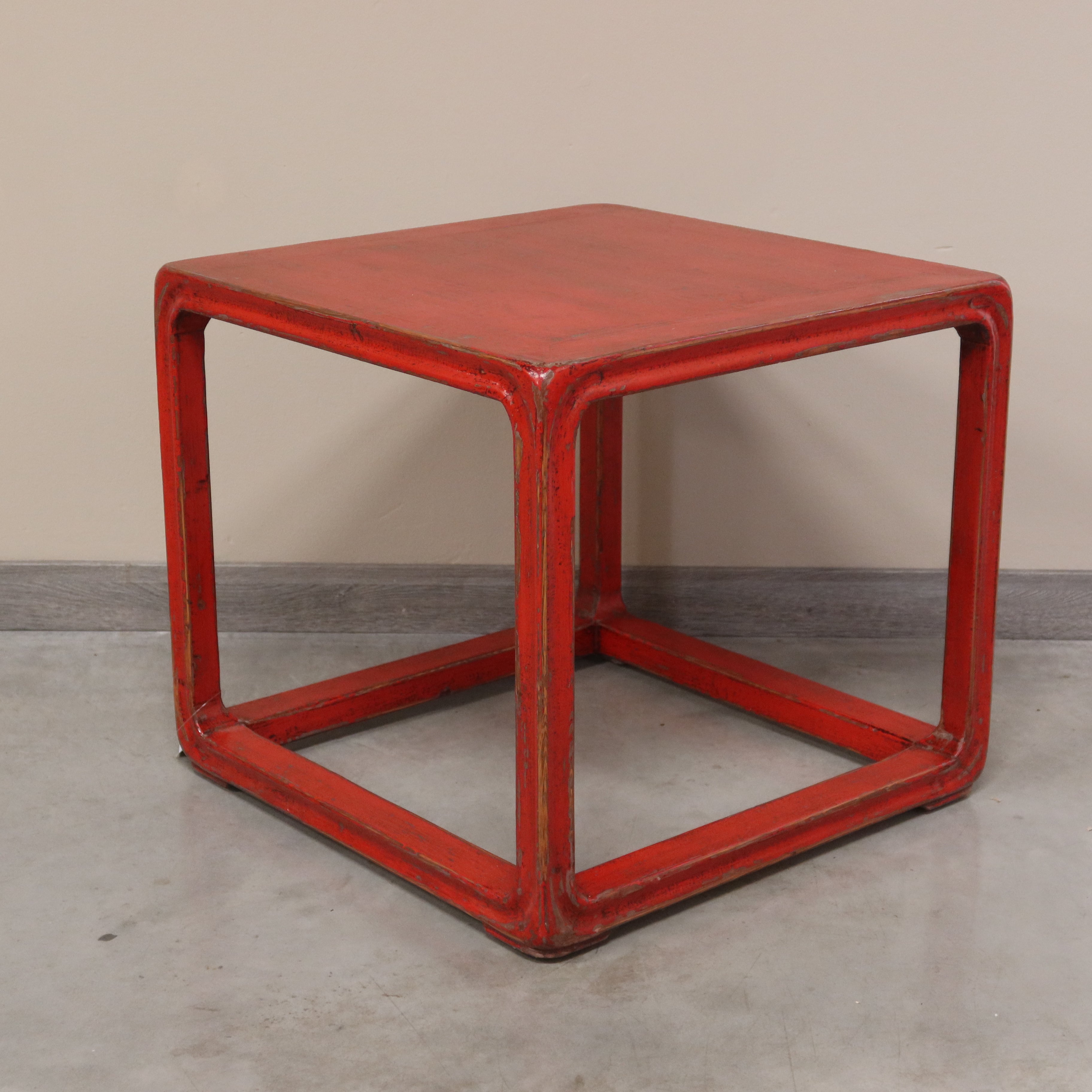 TAVOLINO OLMO CINESE LACCA ROSSA