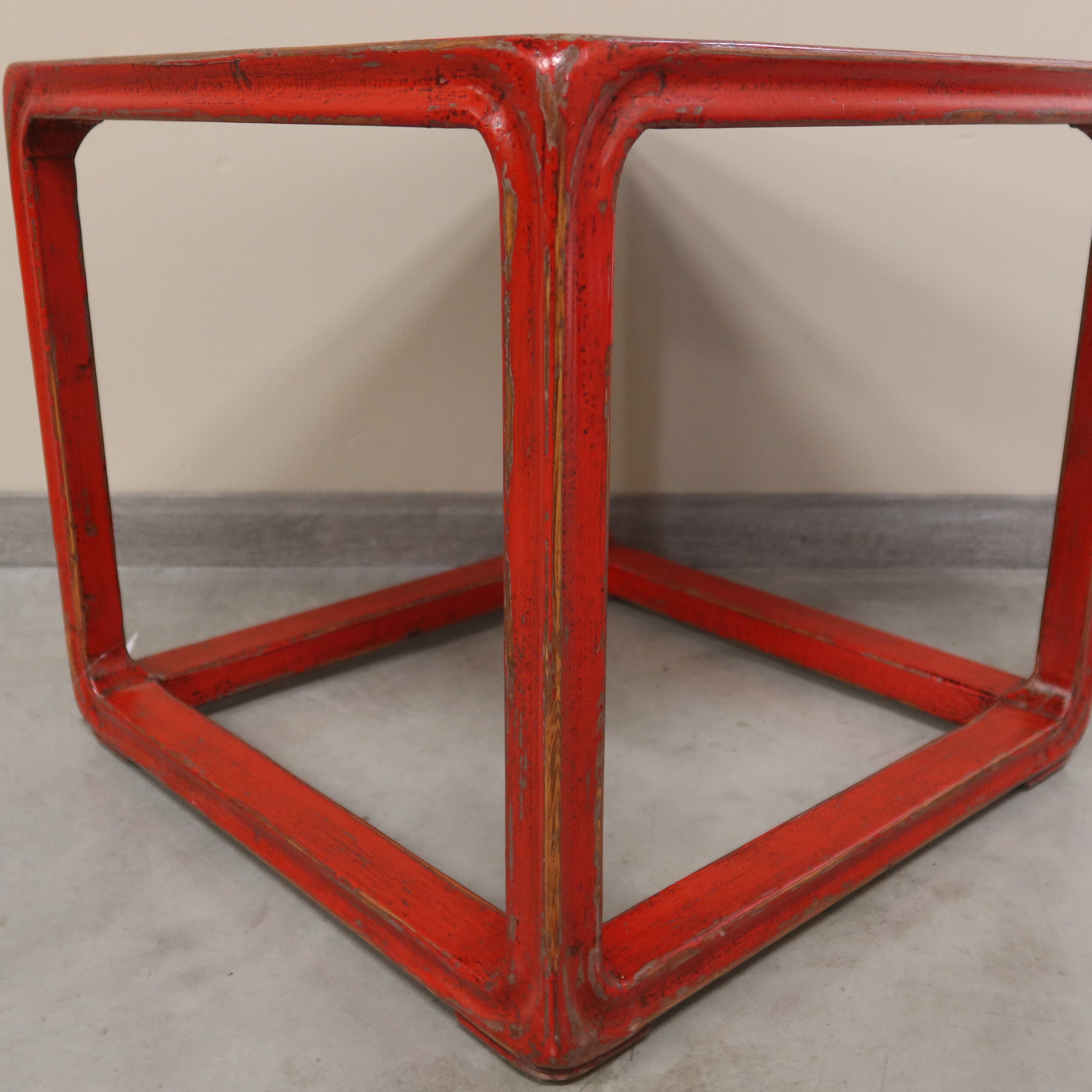 TAVOLINO OLMO CINESE LACCA ROSSA