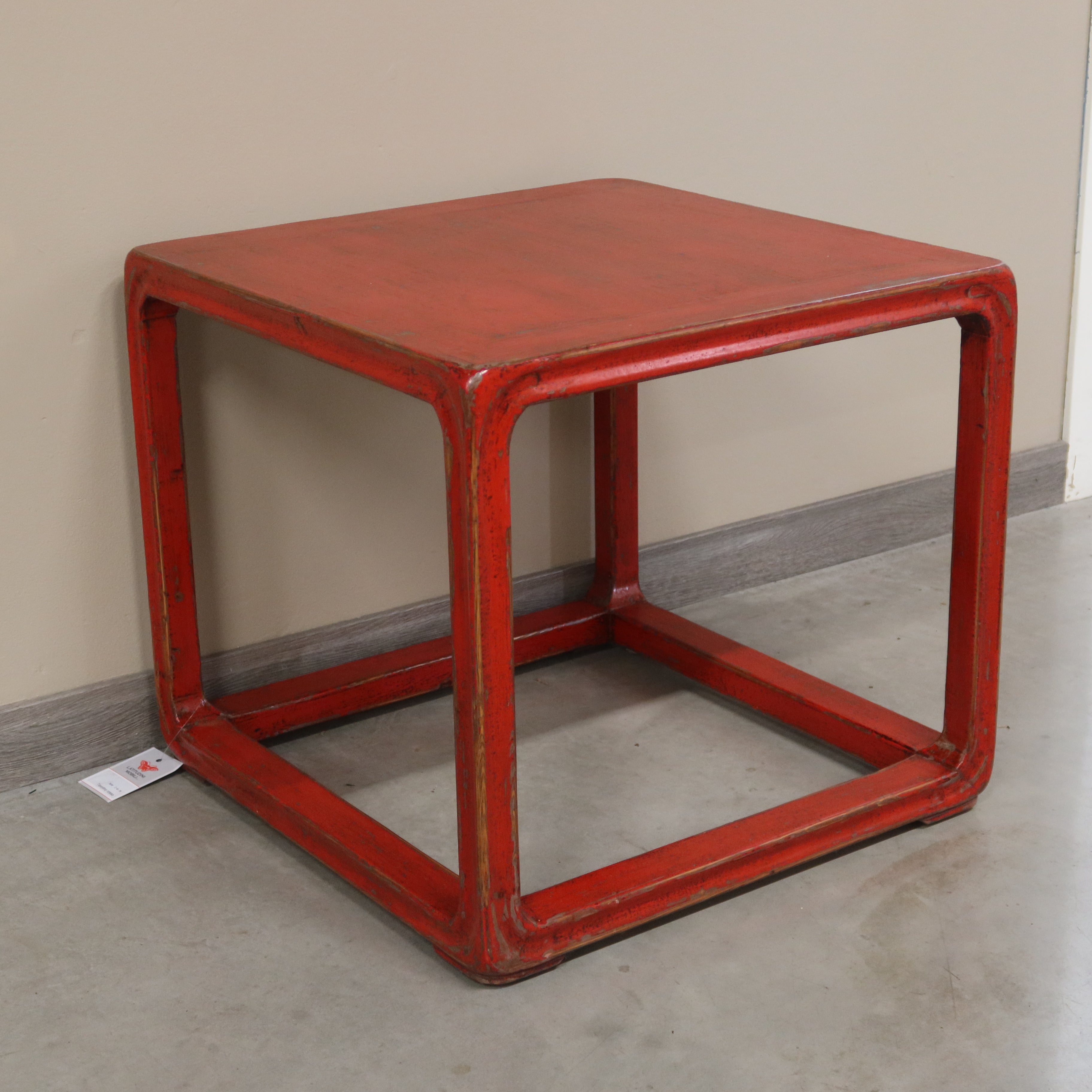 TAVOLINO OLMO CINESE LACCA ROSSA