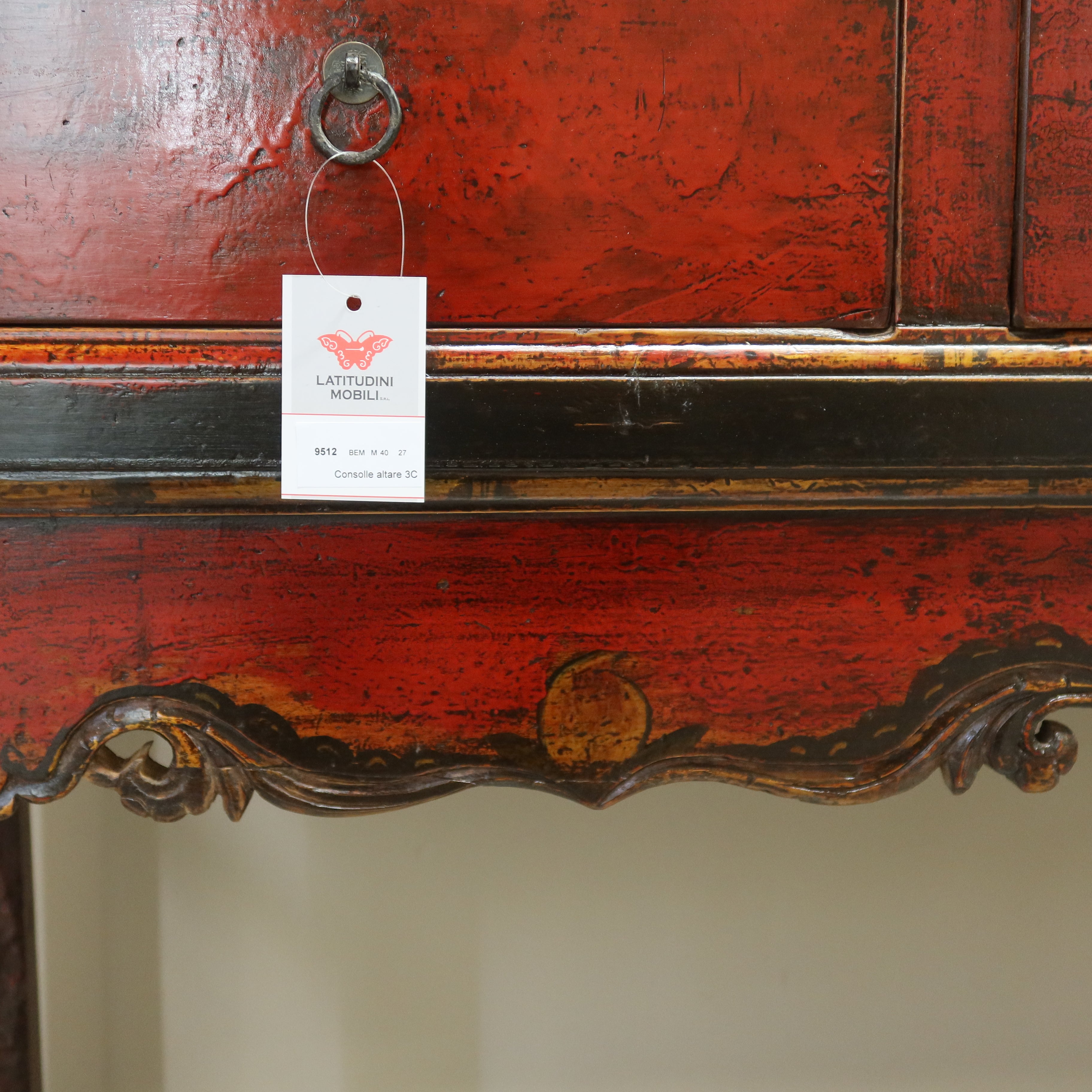 TAVOLO CONSOLLE CON CASSETTI E PIANO AGGETTANTE