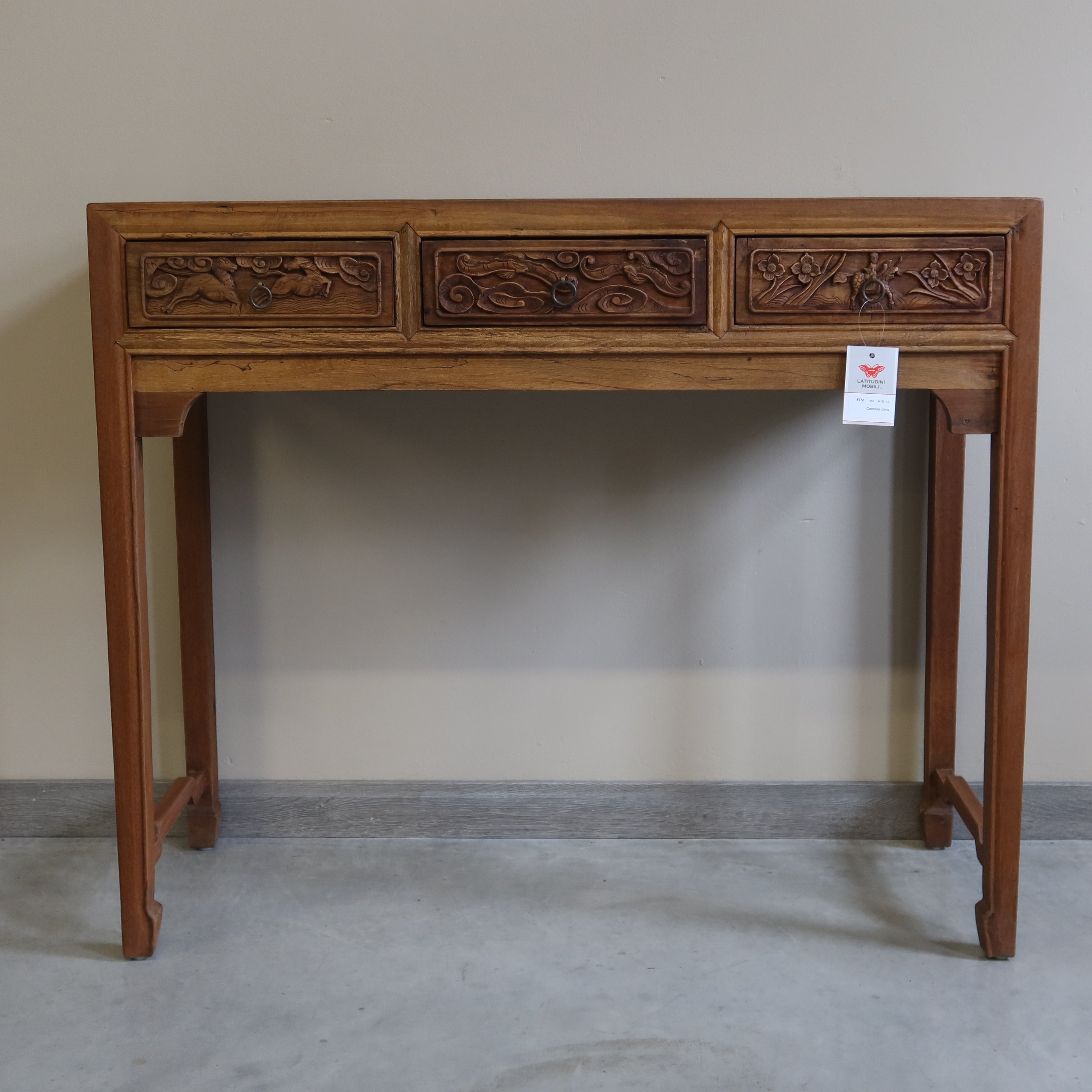 CONSOLLE OLMO CINESE CON CASSETTI