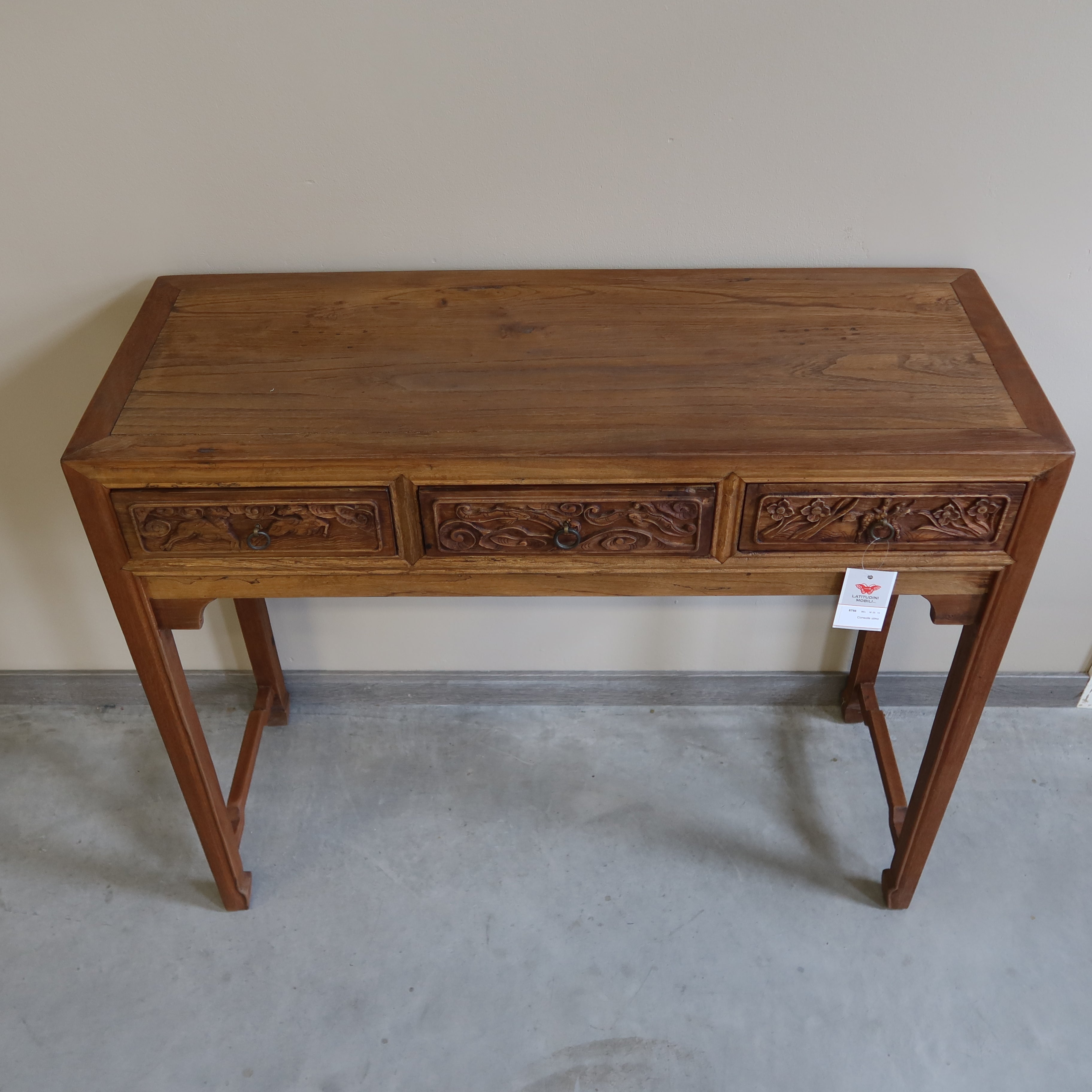 CONSOLLE OLMO CINESE CON CASSETTI