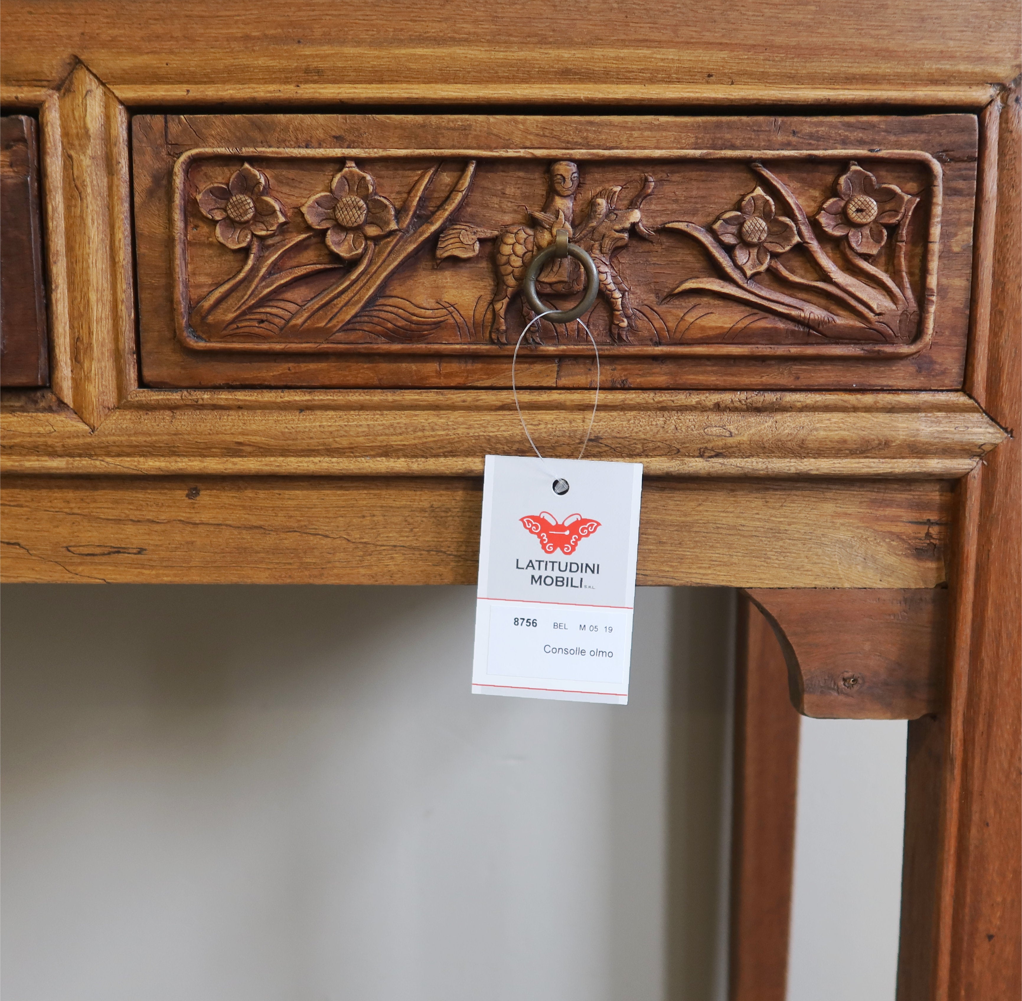 CONSOLLE OLMO CINESE CON CASSETTI