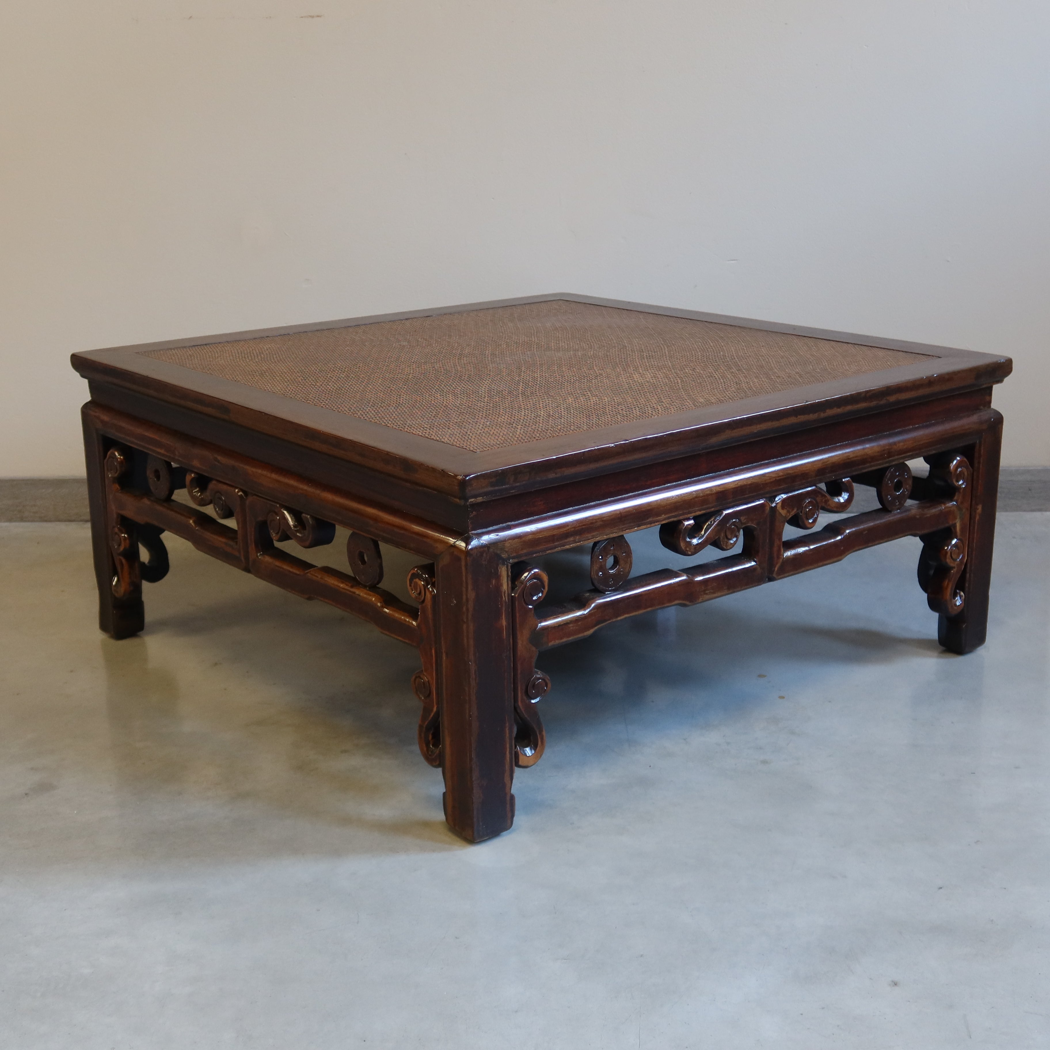 TAVOLO CINESE QUADRATO PIANO RATTAN