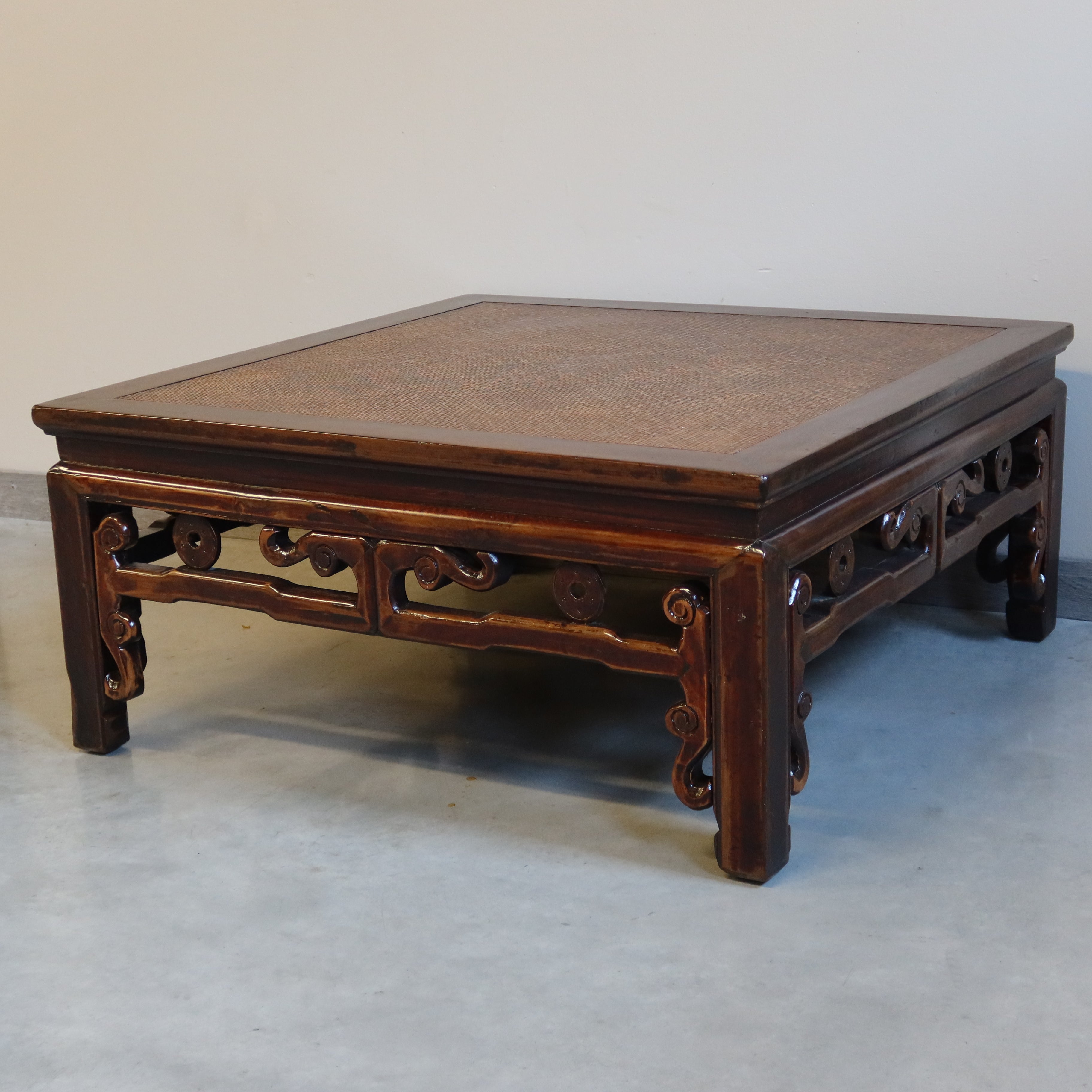 TAVOLO CINESE QUADRATO PIANO RATTAN