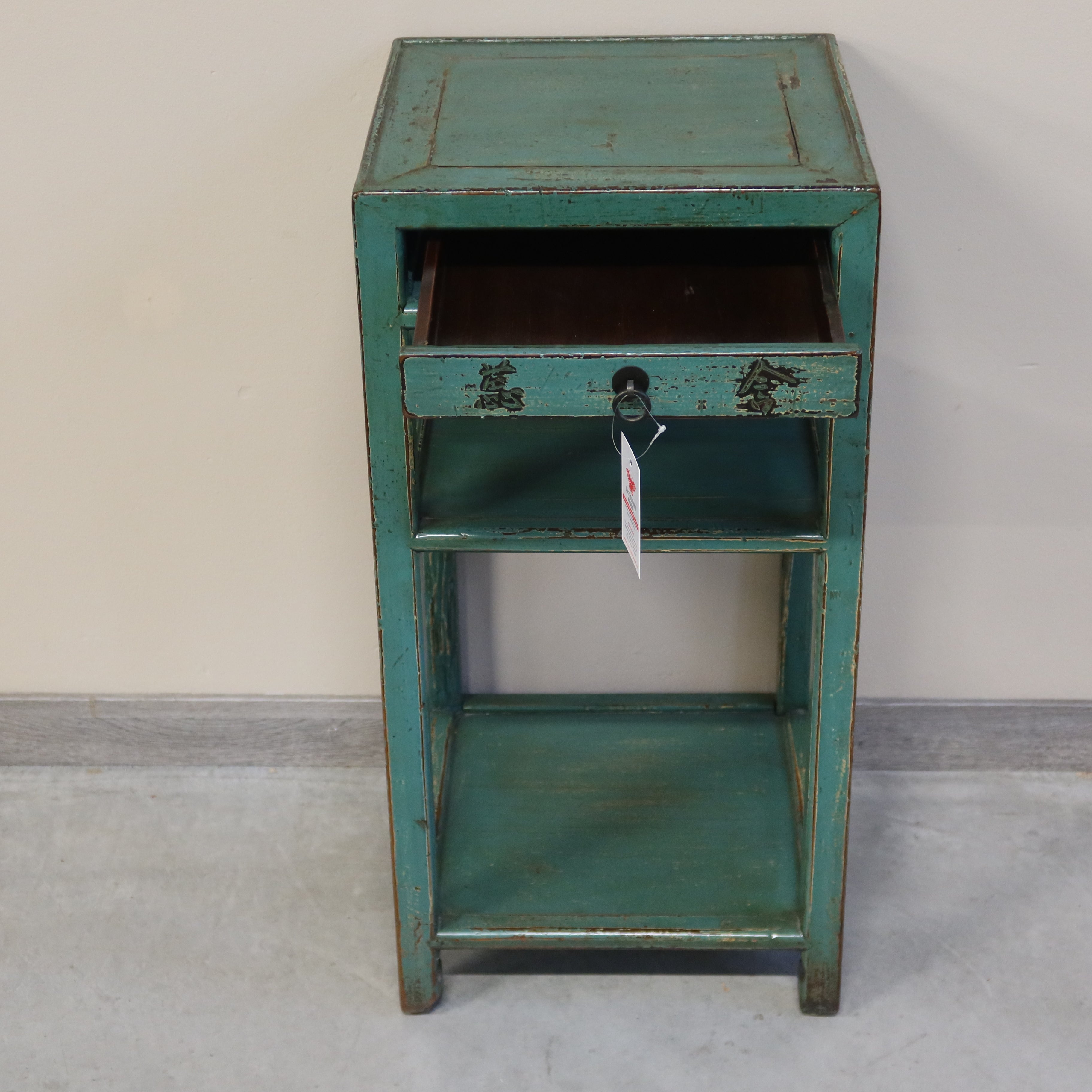 TAVOLINO CINESE DA THE IN LACCA CON RIPIANO