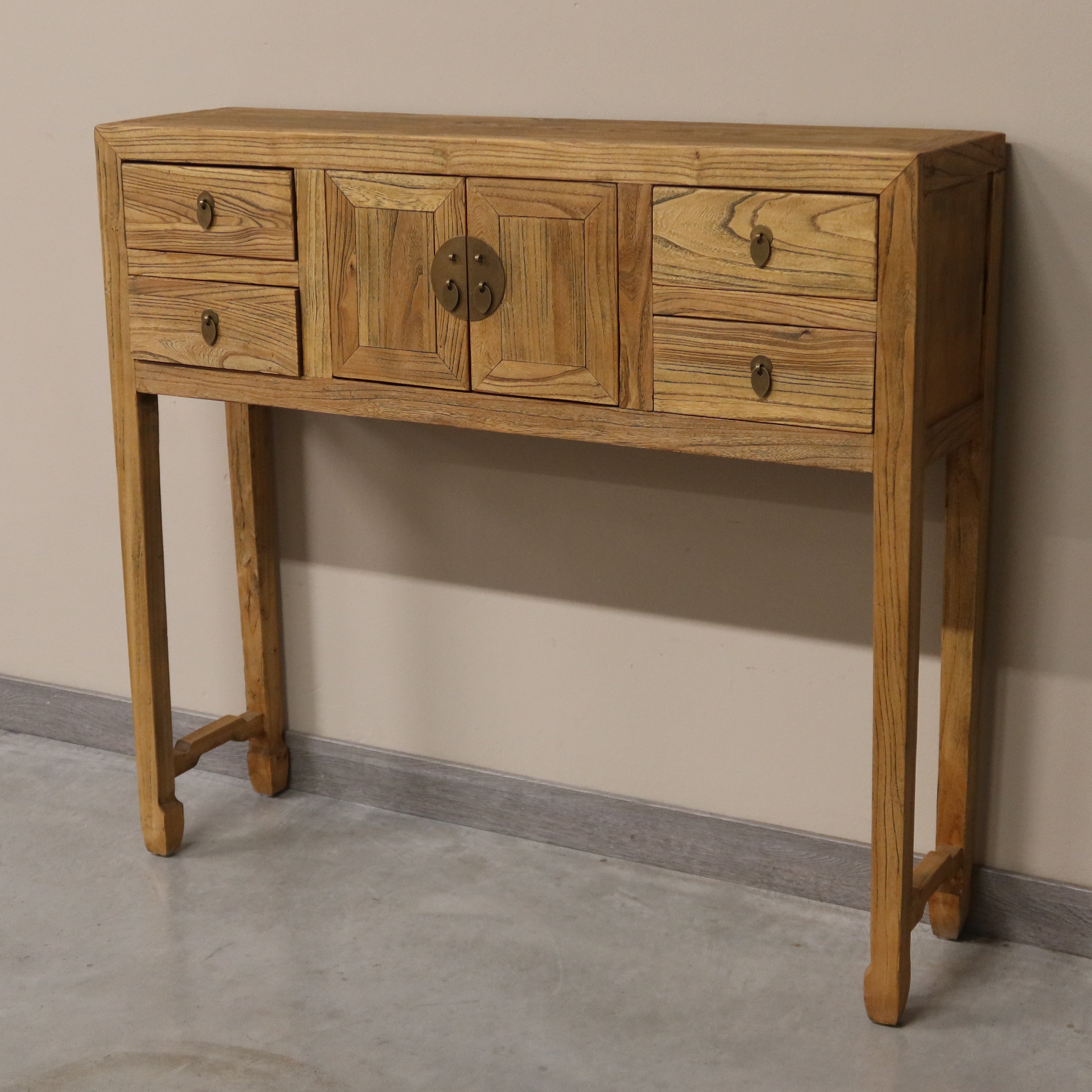 CONSOLLE CINESE OLMO NATURALE