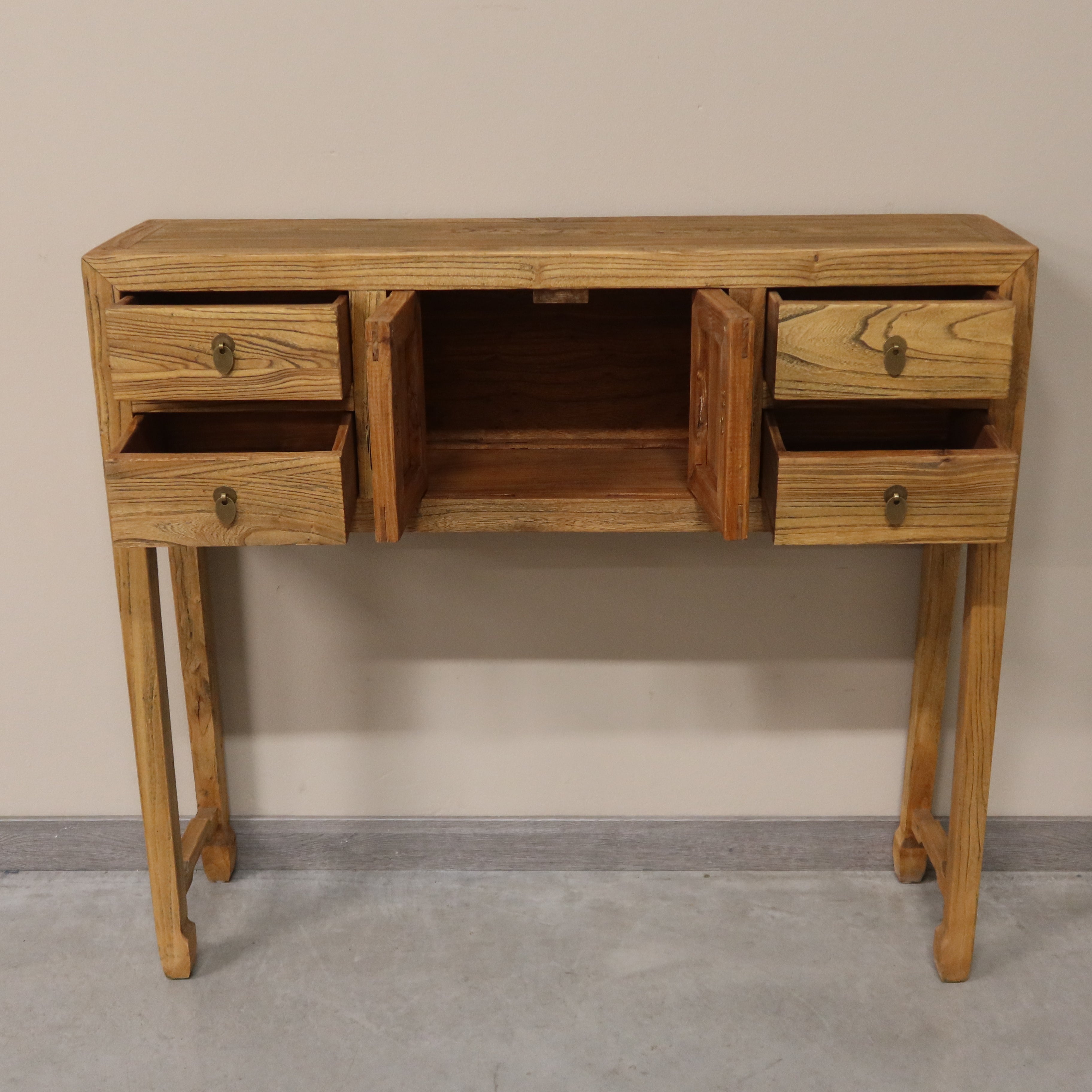 CONSOLLE CINESE OLMO NATURALE