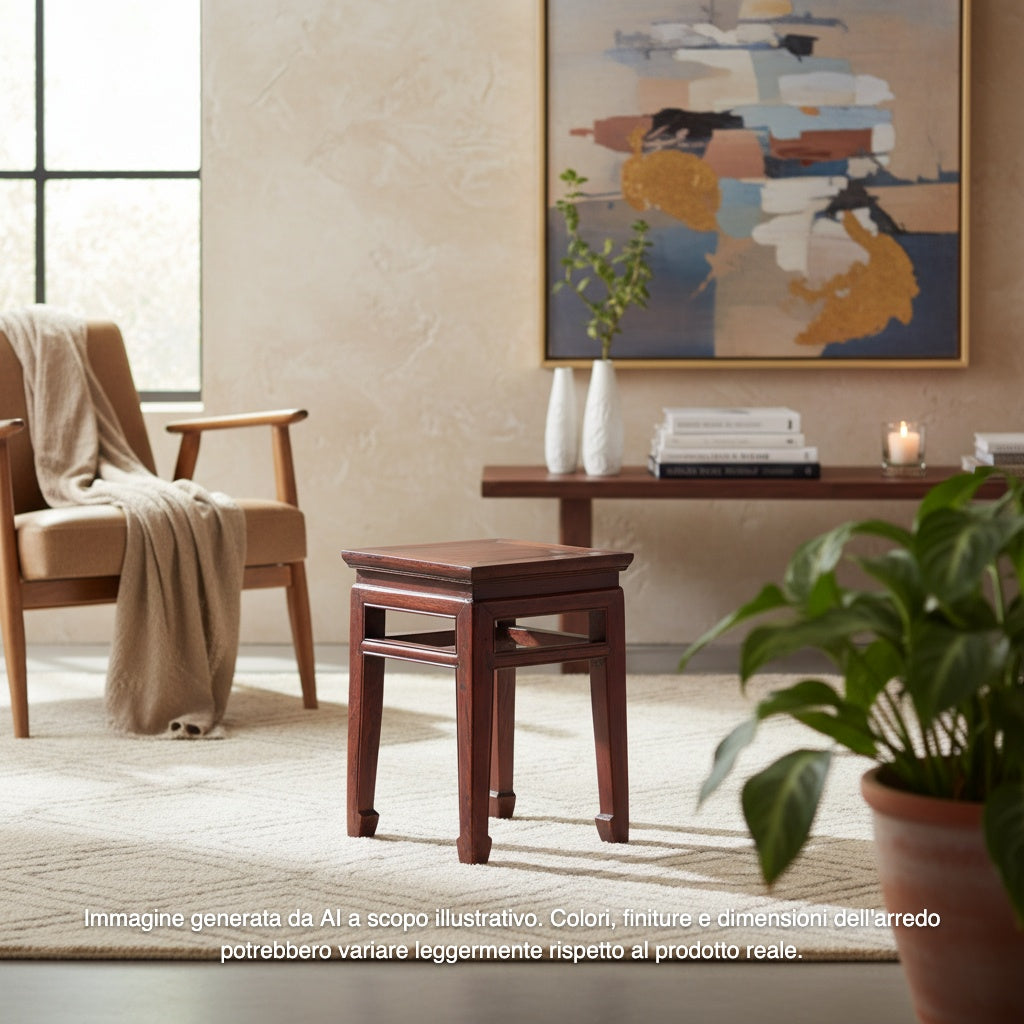 SGABELLO QUADRO OLMO CINESE