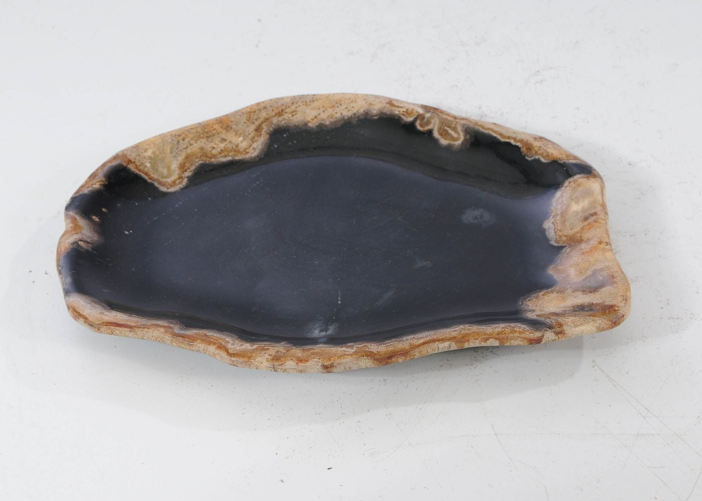 Piatto in legno pietrificato - 54104