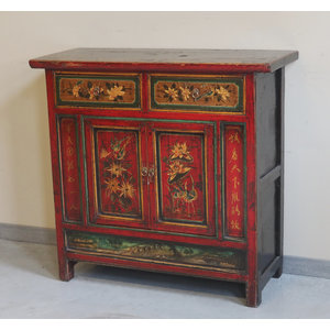 CREDENZE, MADIE - CREDENZA MONGOLIA DECORATA TOP AGGETTANTE - CM-03955