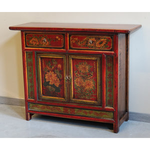 CREDENZE, MADIE - CREDENZA MONGOLIA DECORATA TOP AGGETTANTE - CM-03955