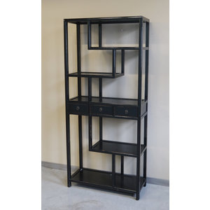 ARMADI - LIBRERIA CINESE ASIMMETRICA LACCA NERA - AA-05385