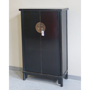 CREDENZINE, STIPI - ARMADIETTO CINESE LACCA NERA - CS-05397