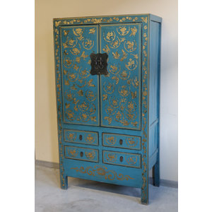 ARMADI - ARMADIO CINESE SHANXI LACCA DECORATA - AA-05934