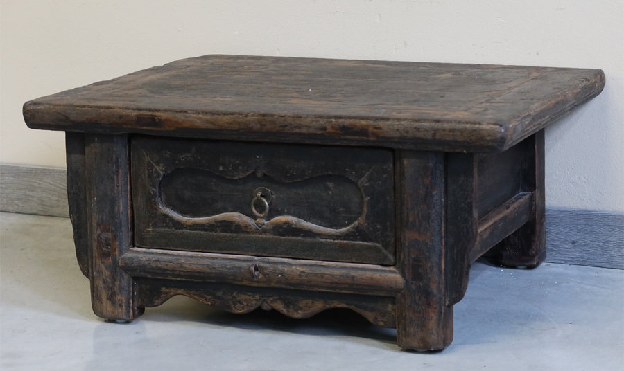 TAVOLI, TAVOLINI BASSI - TAVOLINO OLMO CINESE AD ALTARE  - TT-06934