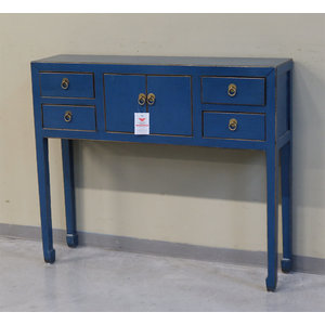 TAVOLI, CONSOLLES, SCRITTOI - CONSOLLE CINESE LACCA BLU - TC-07903