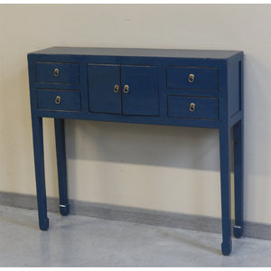 TAVOLI, CONSOLLES, SCRITTOI - CONSOLLE CINESE LACCA BLU - TC-07903