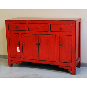 CREDENZE, MADIE - BUFFET CINESE DI TIANJIN LACCA ROSSA - CM-08196