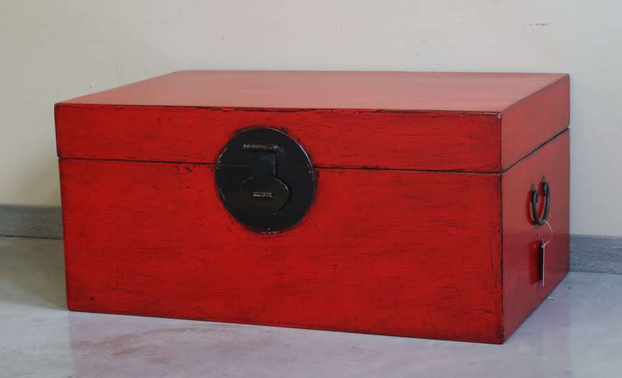 BAULI - BAULE CINESE IN LACCA ROSSA - BB-08407
