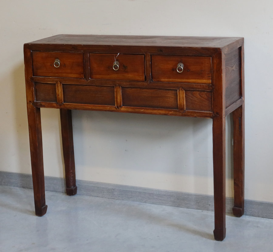 TAVOLI, CONSOLLES, SCRITTOI - CONSOLLE OLMO CINESE - TC-08463
