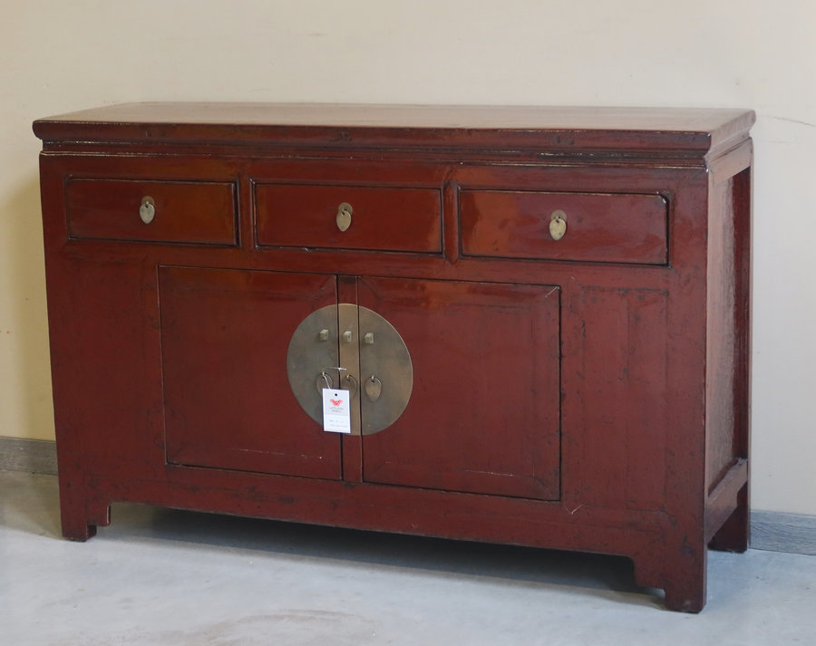 CREDENZE, MADIE - BUFFET CINESE LACCA BORDEAUX - CM-08556
