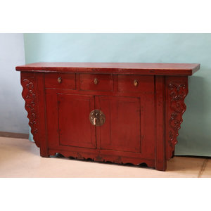 CREDENZE, MADIE - CREDENZA ALTARE DI PECHINO LACCA BORDEAUX - CM-08643